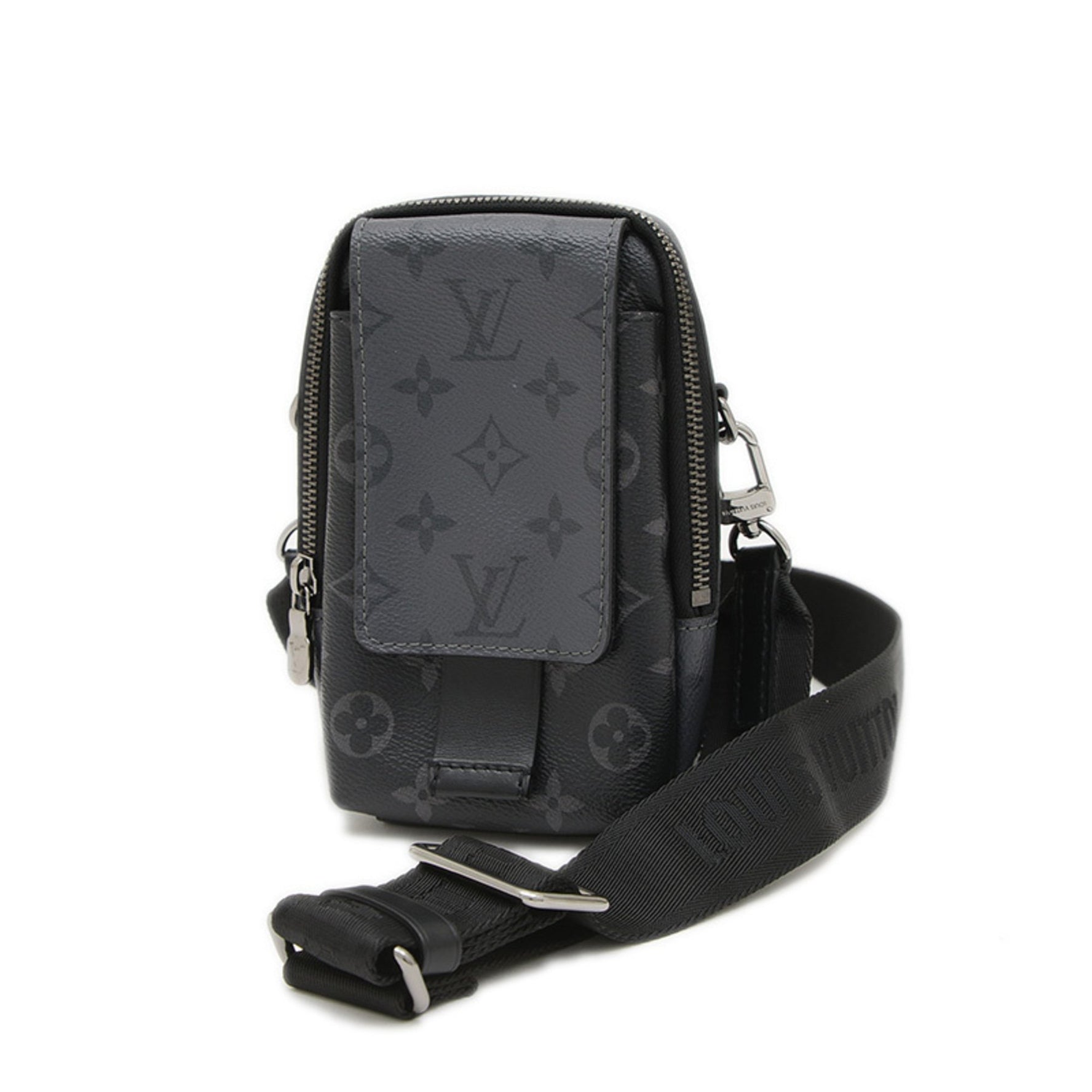 Louis Vuitton Monogram Eclipse Double Phone Pouch Shoulder Bag