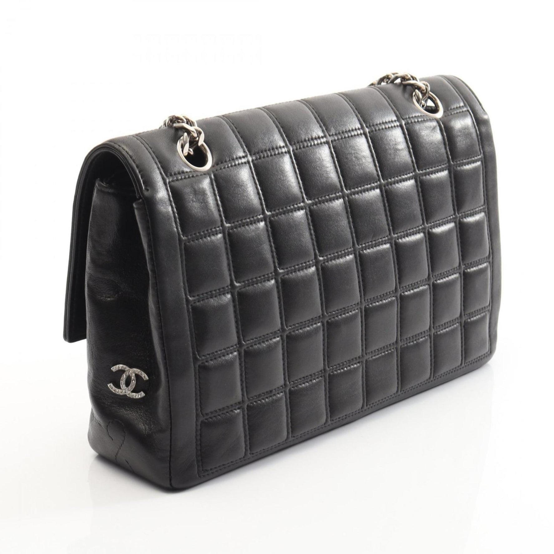 CHANEL 2.55 Chocobar Shoulder Bag in Lambskin Leather