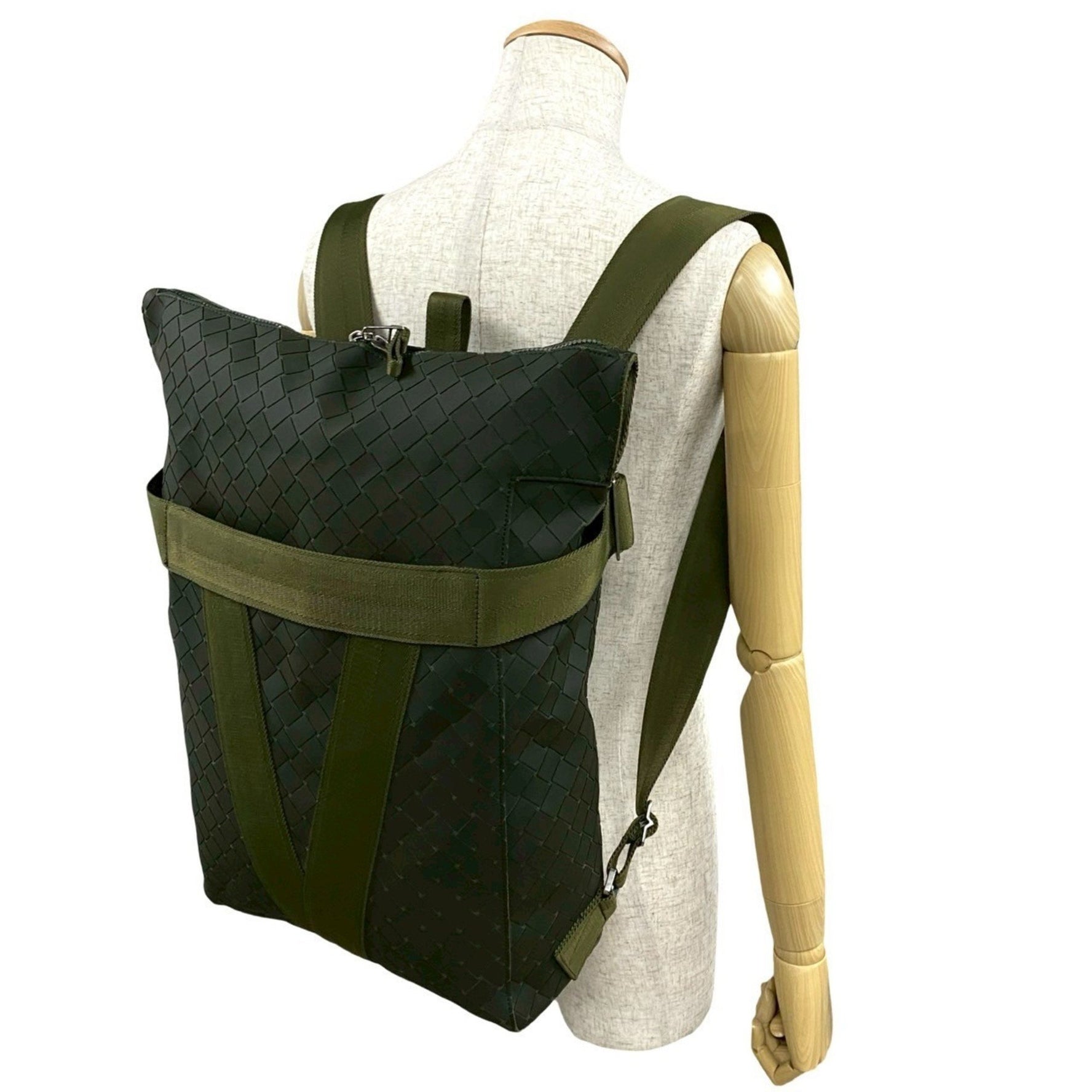 BOTTEGA VENETA New Rubber Intrecciato Nylon Backpack