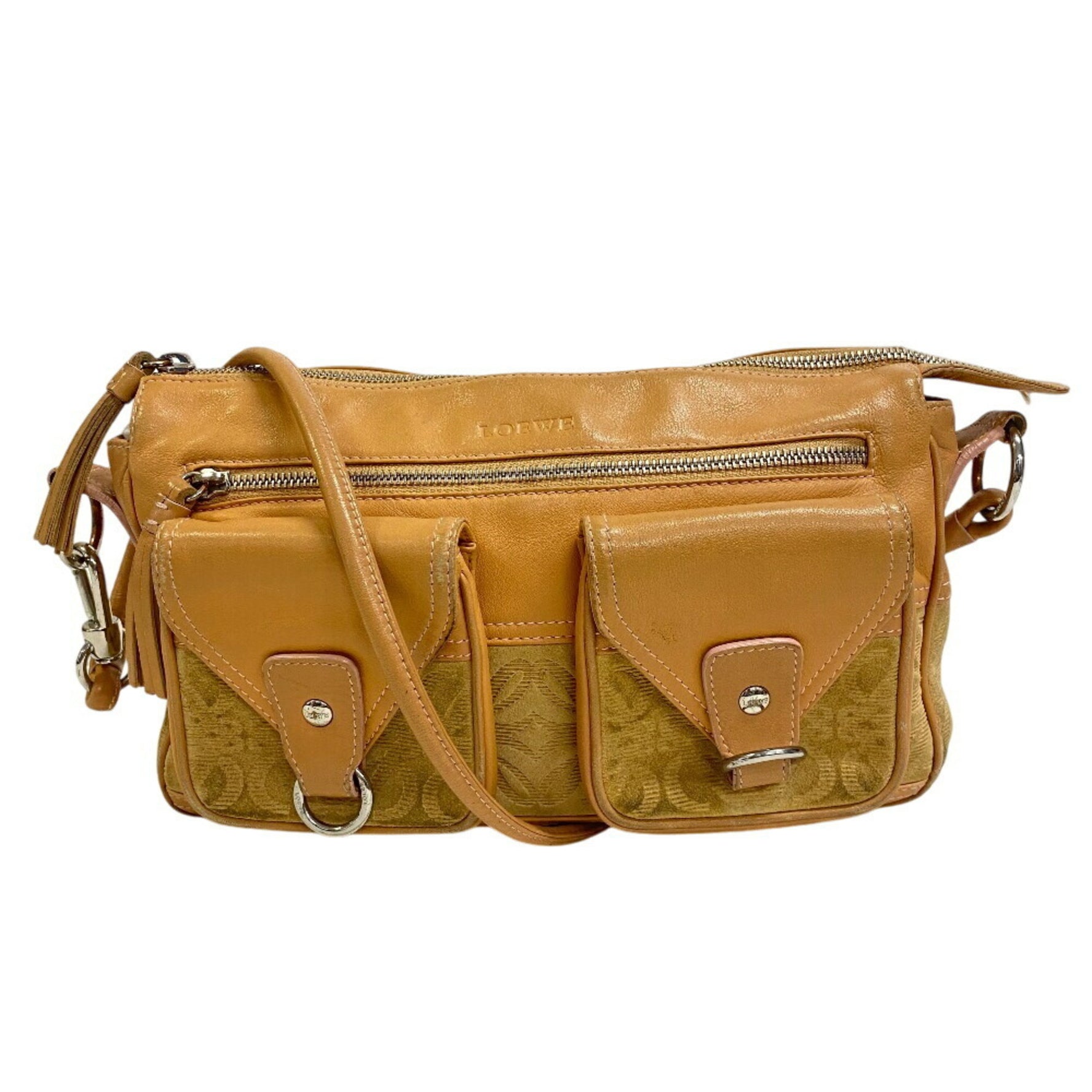 LOEWE Anagram Shoulder Bag, Women's, Brown
