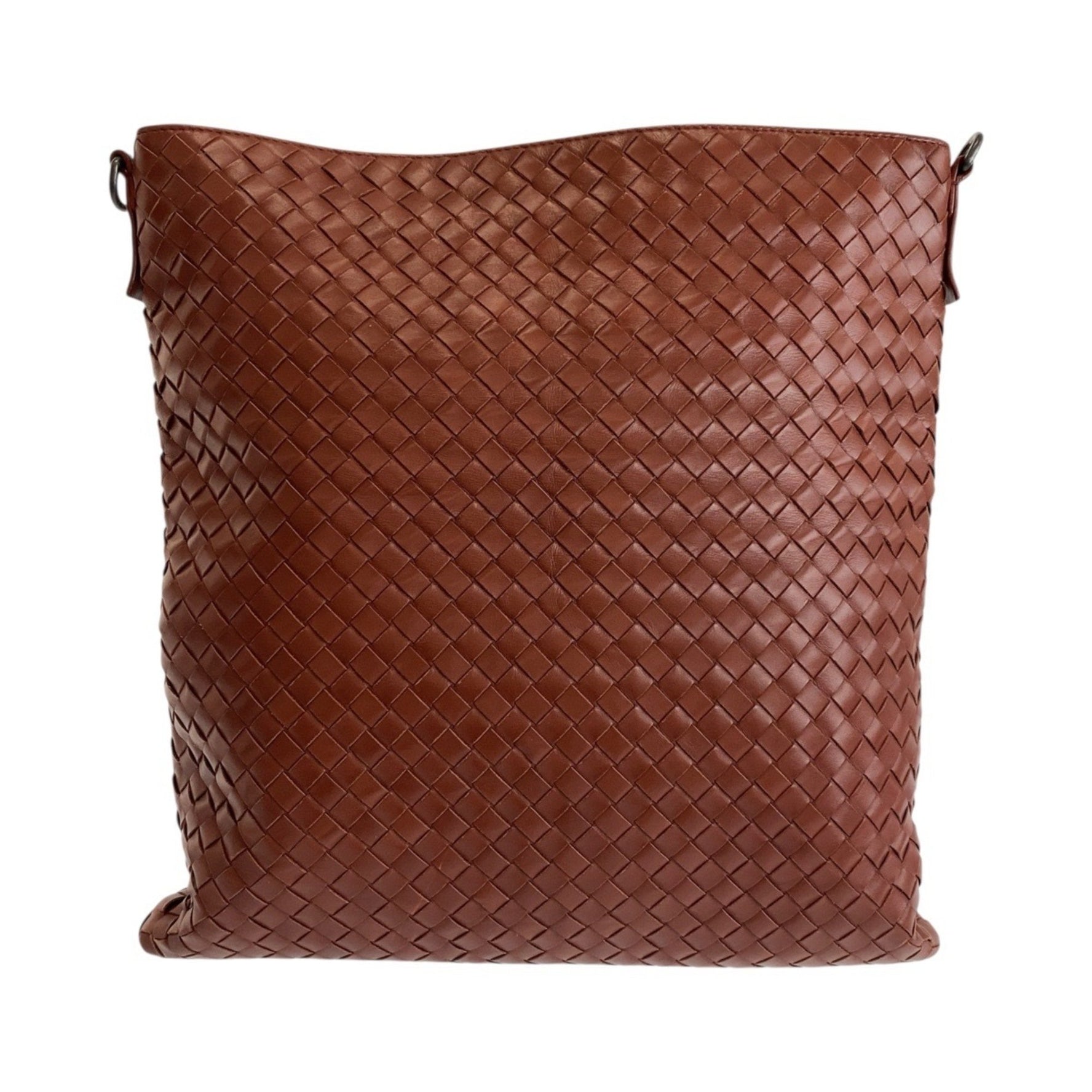 BOTTEGAVENETA Bottega Veneta Intrecciato Gunmetal Hardware Leather Shoulder Bag Messenger