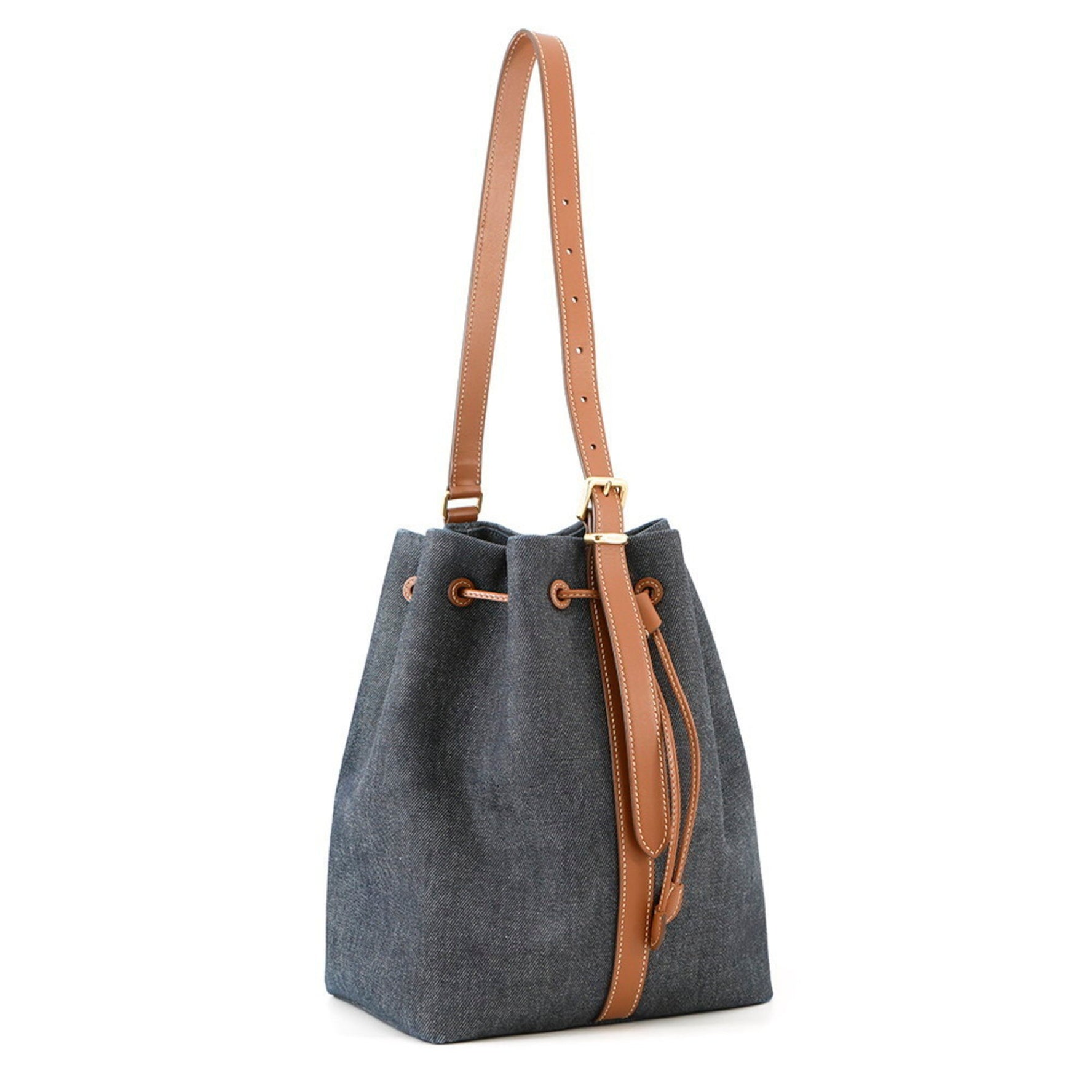Miu Miu Miu shoulder bag bucket denim leather MIUMIU