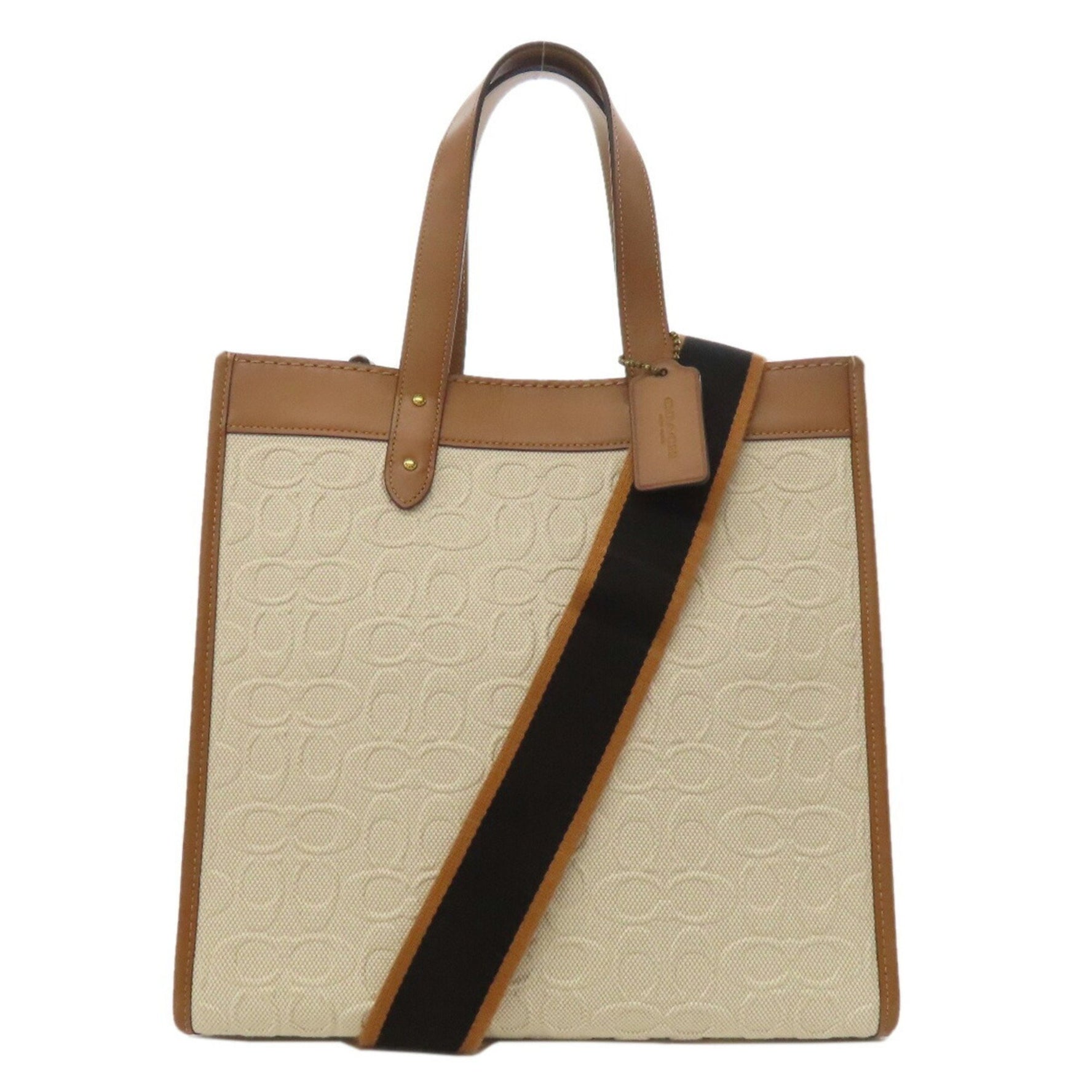 Coach Field Tote Signature Handbag in Canvas/Leather