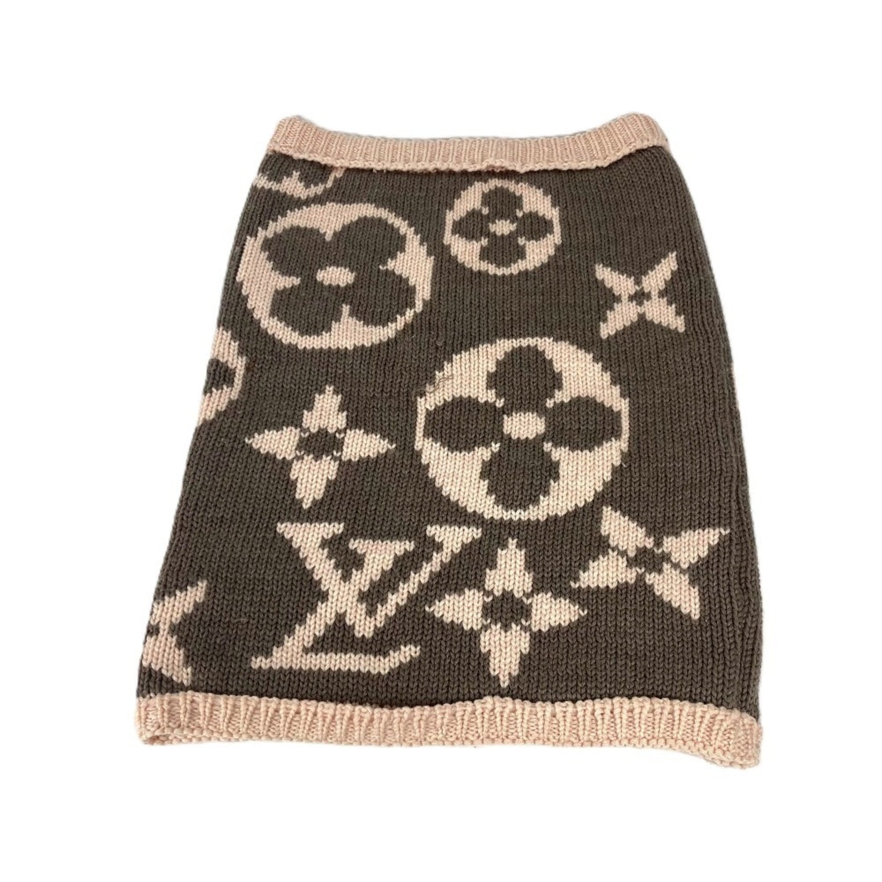 Louis Vuitton Monogram Snood Accessory Scarf Wool Pink