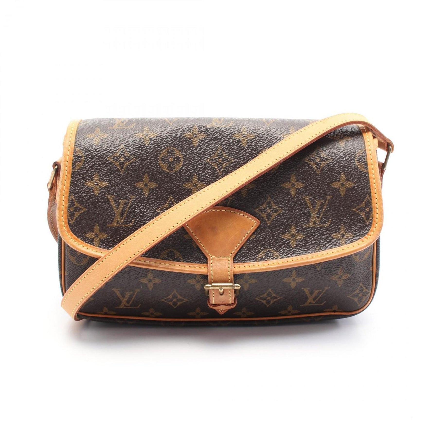 Louis Vuitton Sologne Shoulder Bag Coated Canvas Leather Monogram Brown