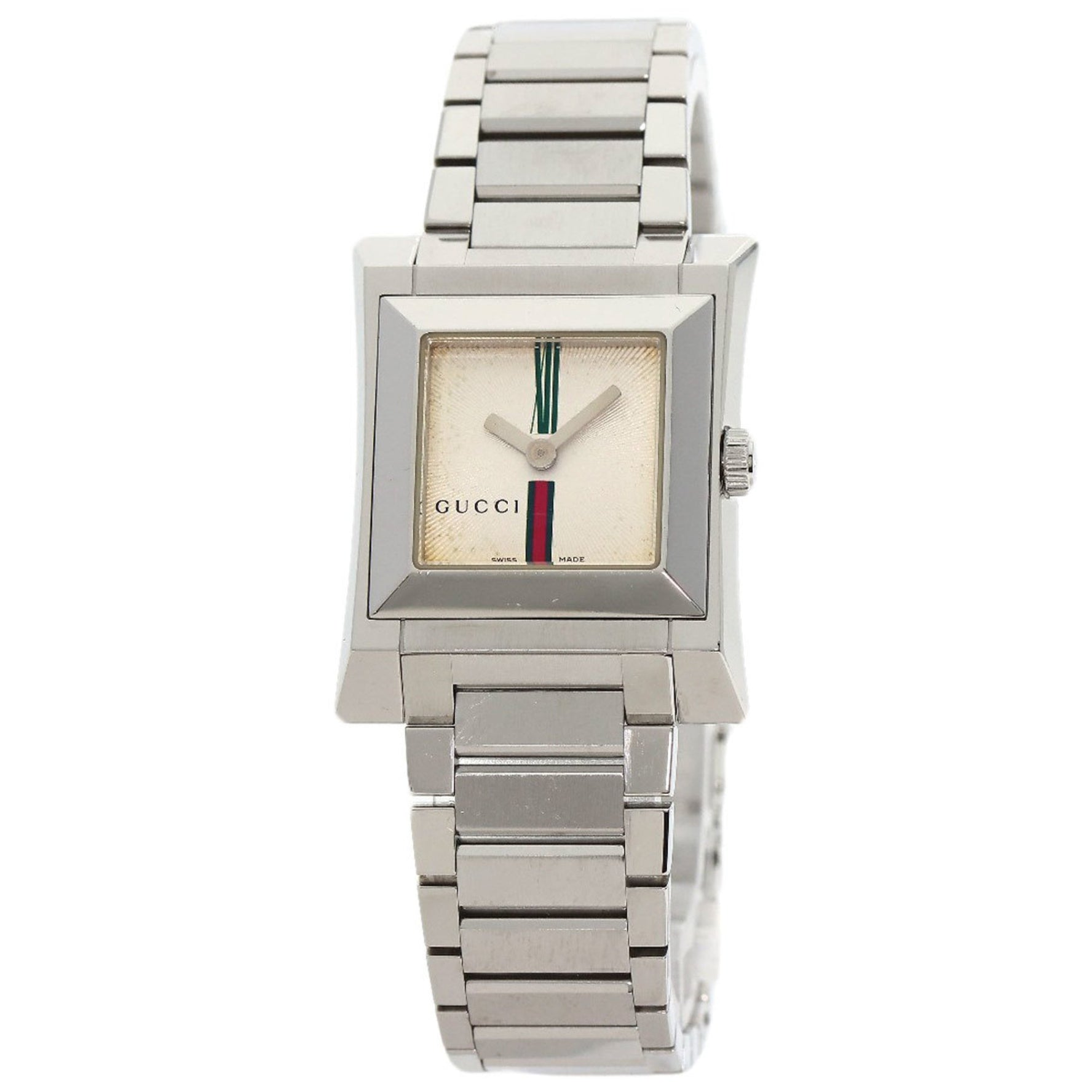 Gucci 111L Square Face Watch Stainless Steel SS Ladies GUCCI