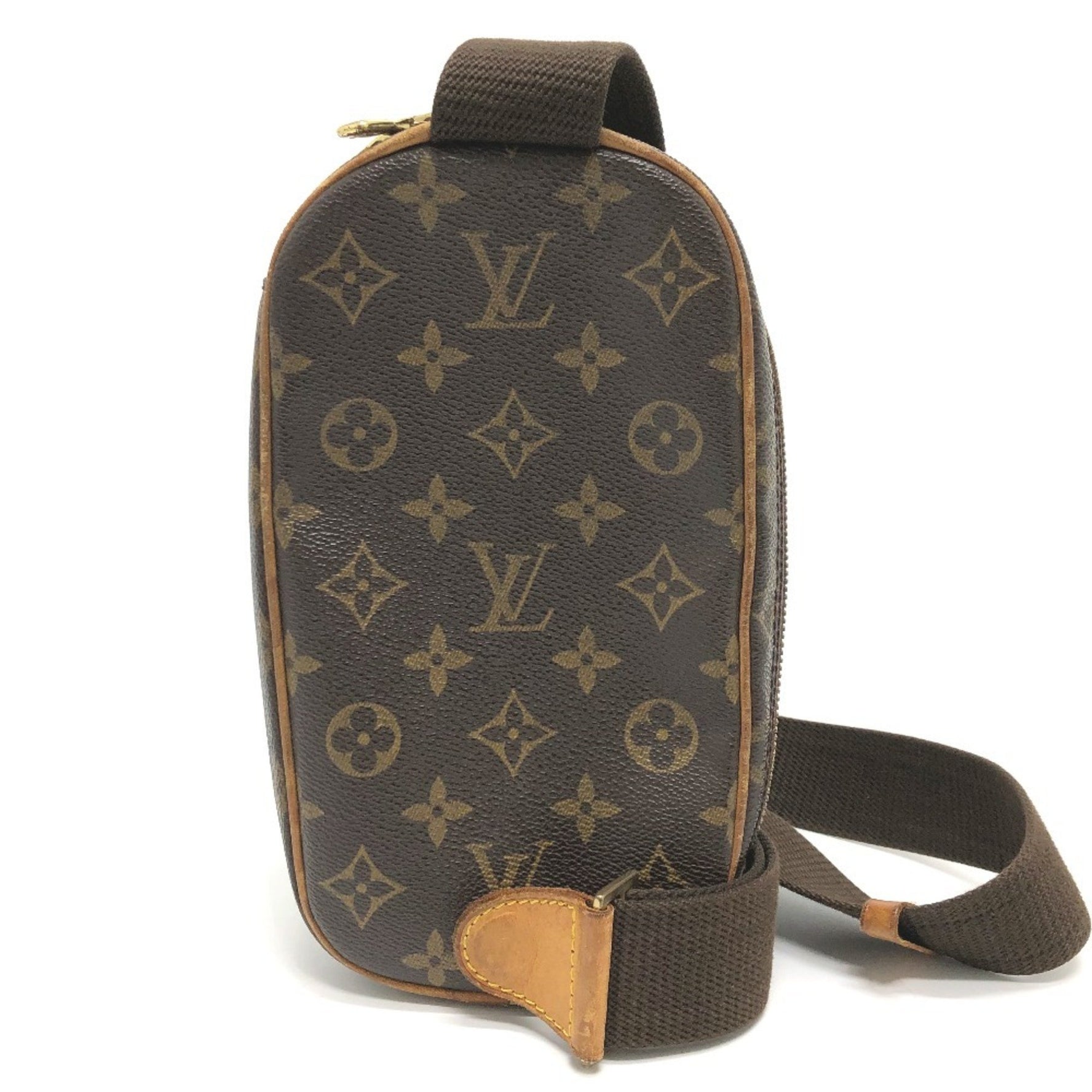LOUIS VUITTON M51870 Monogram Pochette Ganju Shoulder Bag in Canvas, Unisex, Brown
