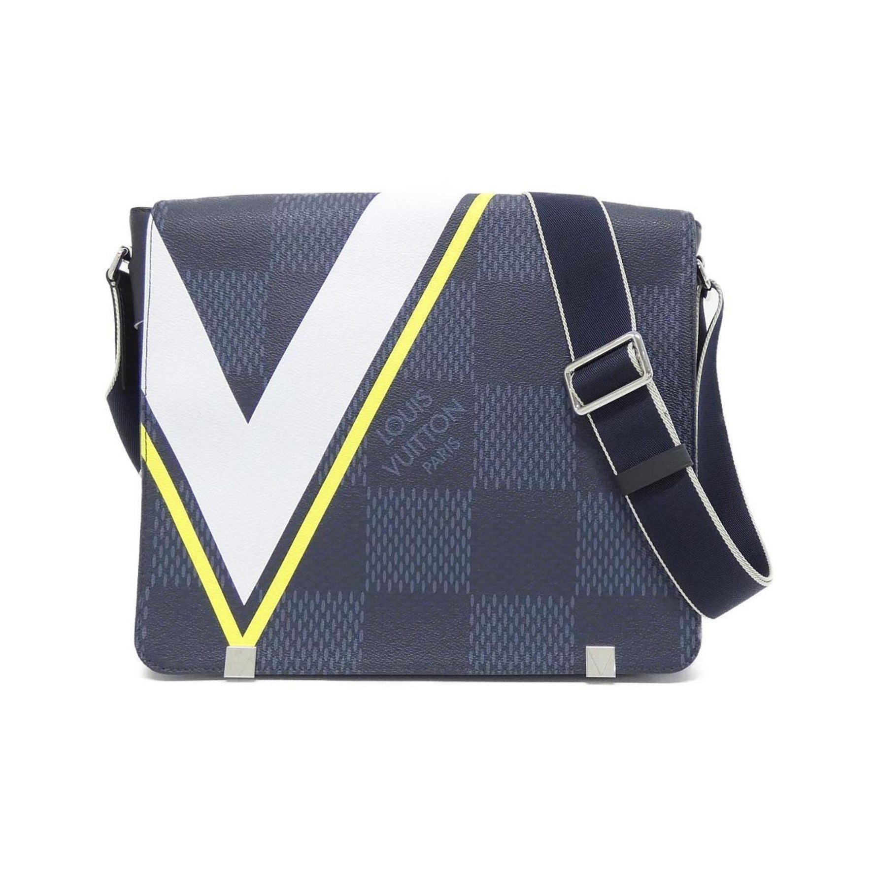 Louis Vuitton Damier Cobalt Latitude (America's Cup) District MM Shoulder Bag