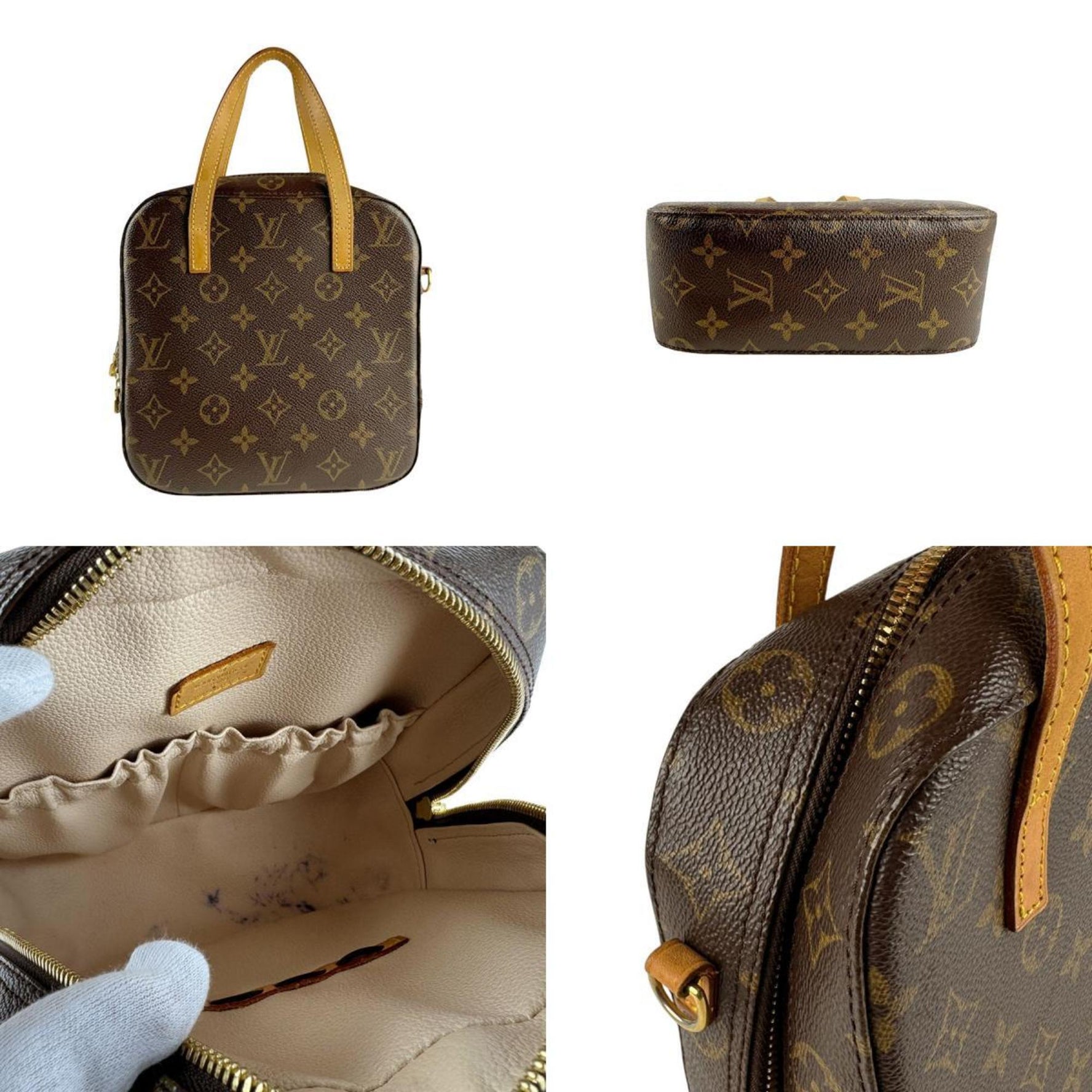 Louis Vuitton Handbag Shoulder Bag Monogram Spontini Canvas Gold