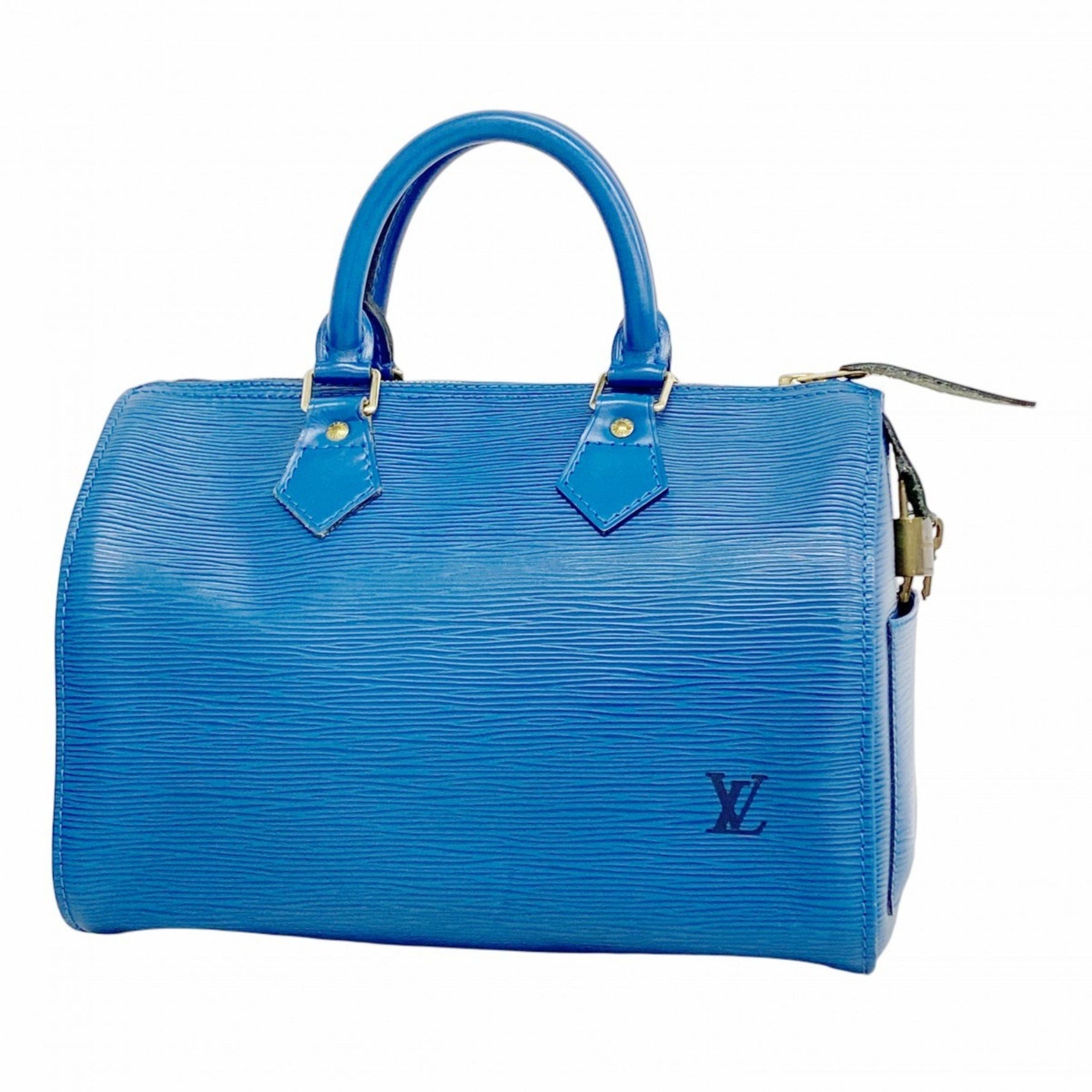 Louis Vuitton Epi Speedy 25 Handbag Toledo Blue for Women