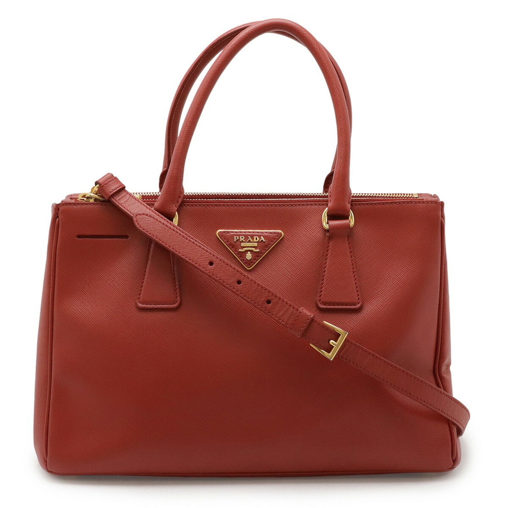PRADA Prada Galleria Saffiano handbag shoulder bag leather red BN2316
