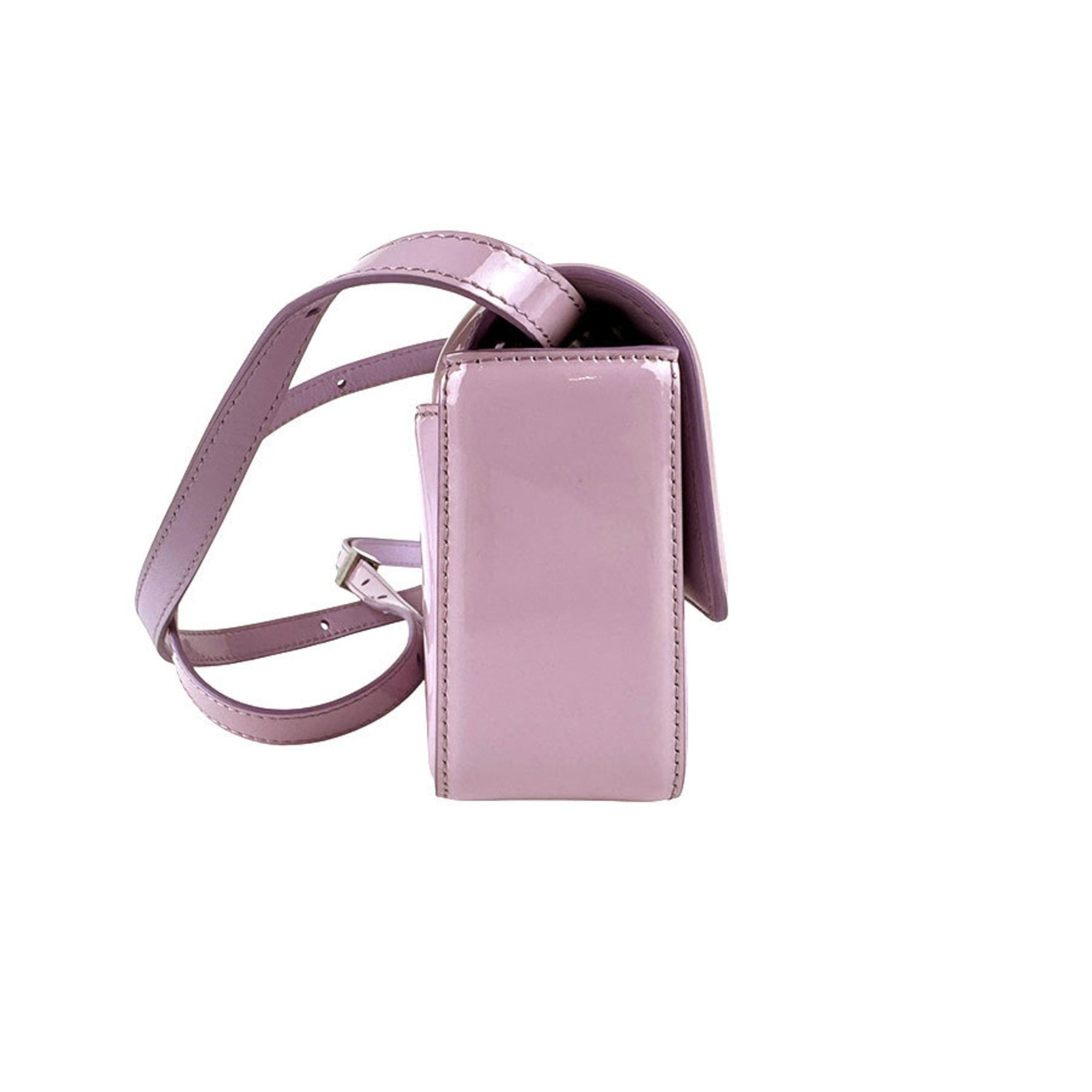 Givenchy shoulder bag in patent leather, purple, pink, and silver
