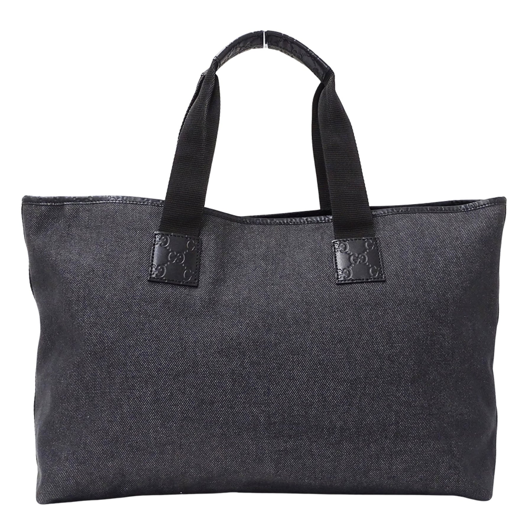 Gucci Denim Tote Bag, Guccissima, Large Capacity