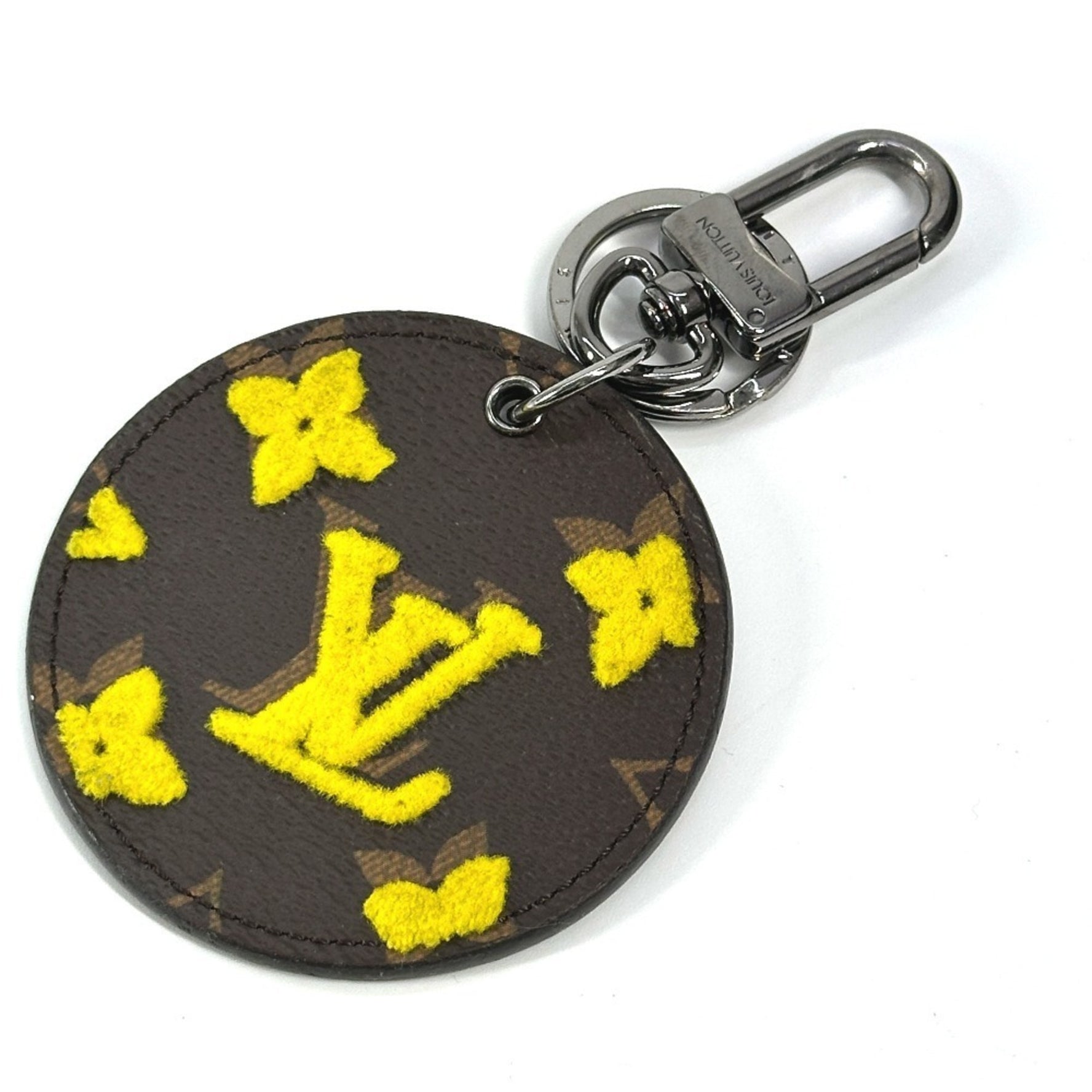 Louis Vuitton Monogram Porto Clay Lustre Bag Charm Keychain Canvas Brown