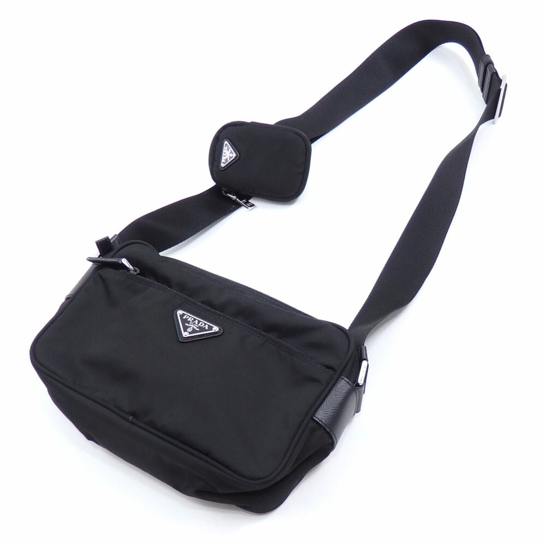 Prada Shoulder Bag, Nylon and Leather