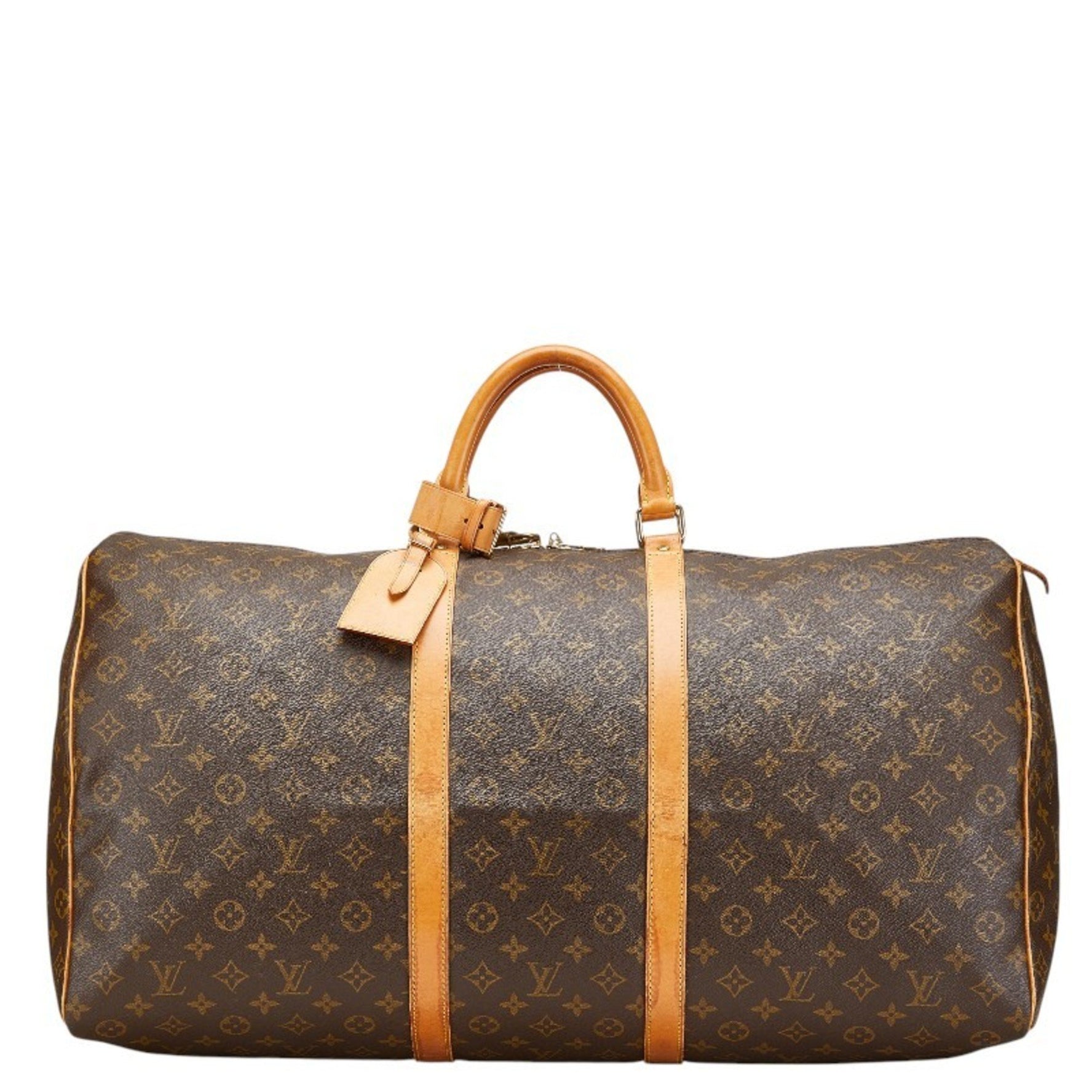 Louis Vuitton Monogram Keepall 50 Boston Bag/Travel Bag M41426 Brown PVC Leather Women's LOUIS VUITTON