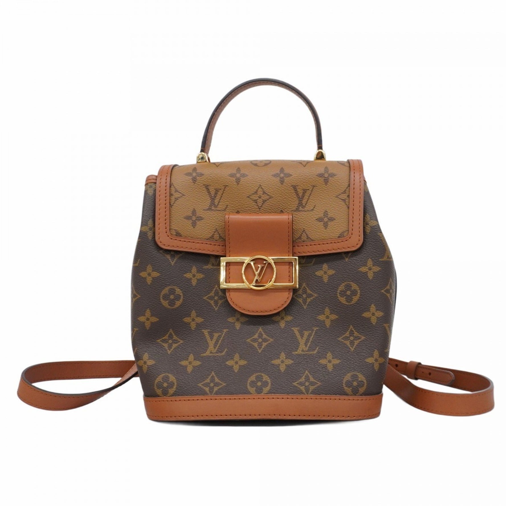 Louis Vuitton Monogram Reverse Dauphine Backpack M45142 Brown Women's
