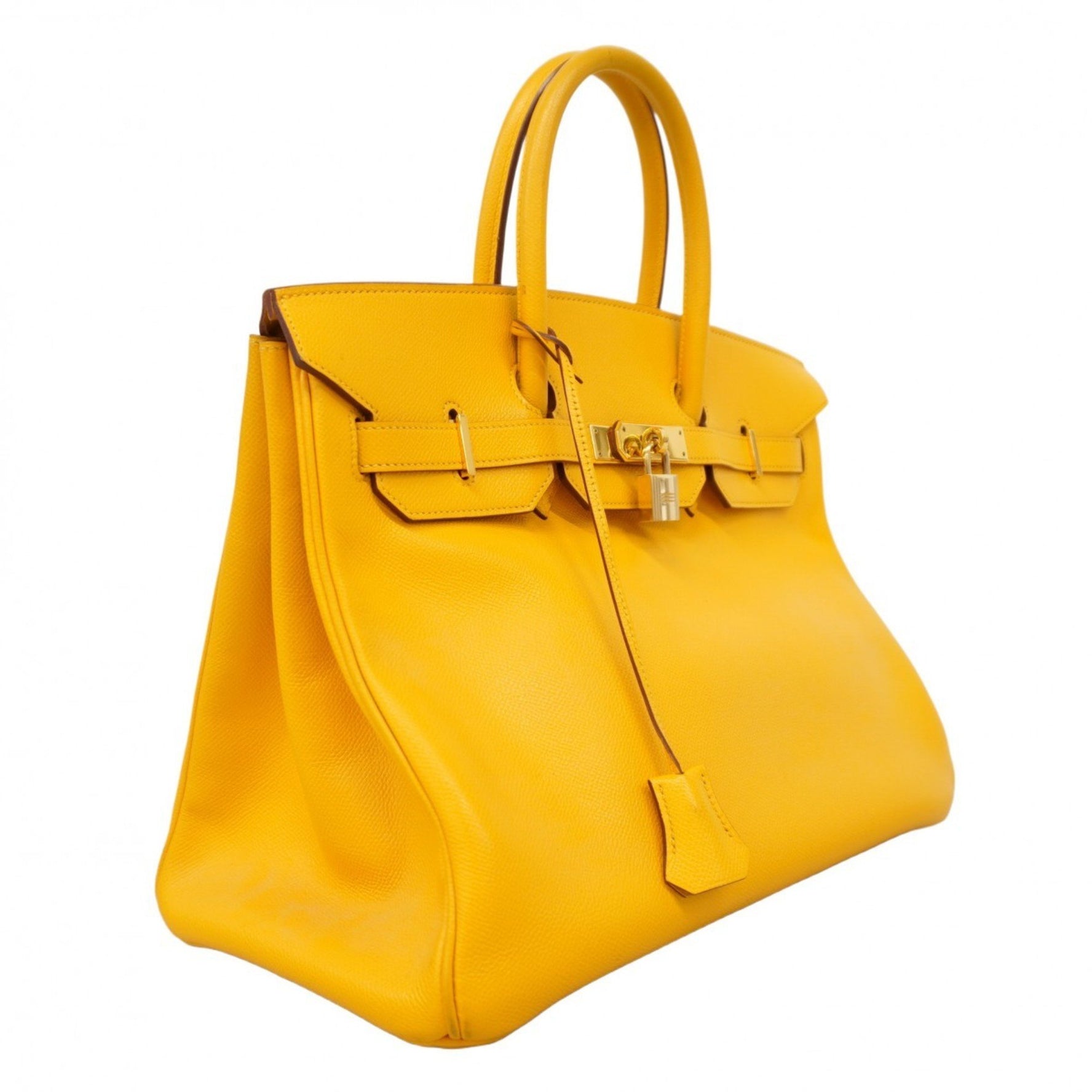 Hermes Hermès Birkin 35 Handbag in Couchvel Jaune, Women's, F Stamp