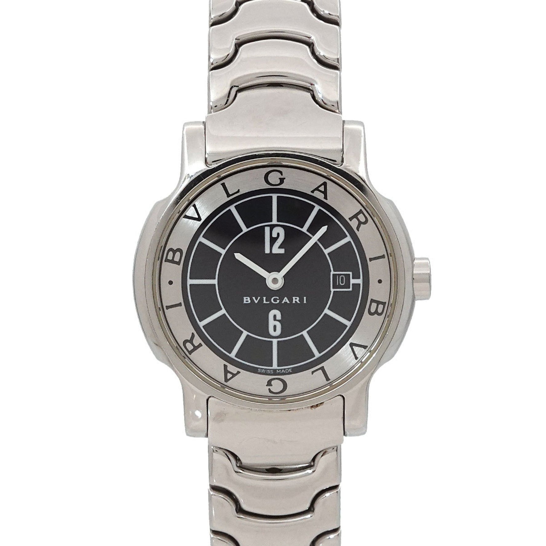 BVLGARI Solo Tempo Watch with Date, Black Quartz Movement