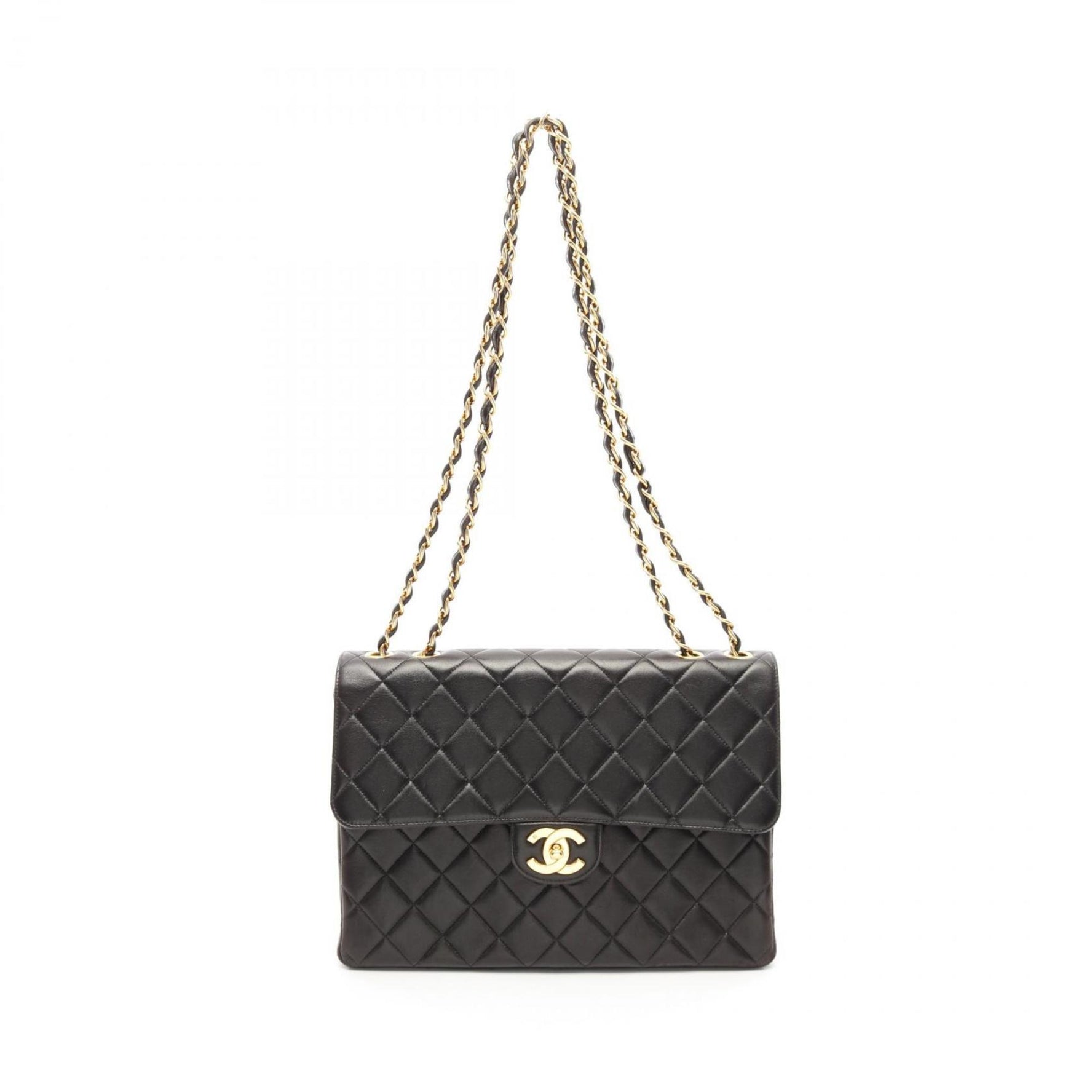CHANEL Deca Matelasse 30 Single Flap Shoulder Bag Lambskin (Sheepskin)