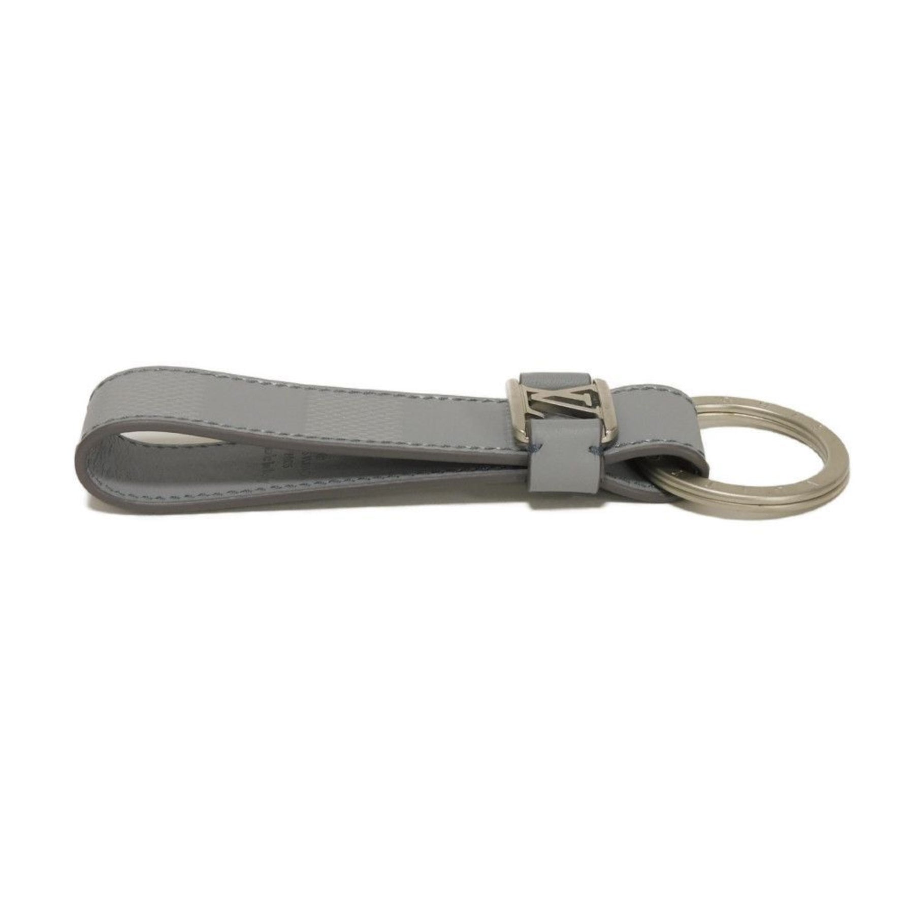 Louis Vuitton Keychain Portecle Dragonne LV Embossed Bag Charm Damier Infinie Arctic