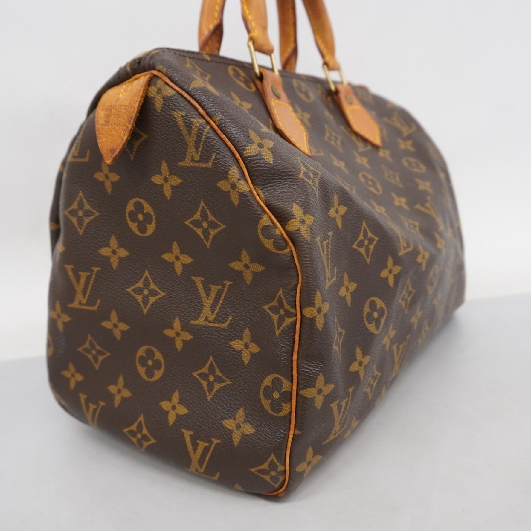 Louis Vuitton Monogram Speedy 30 Handbag M41108 Brown Women's