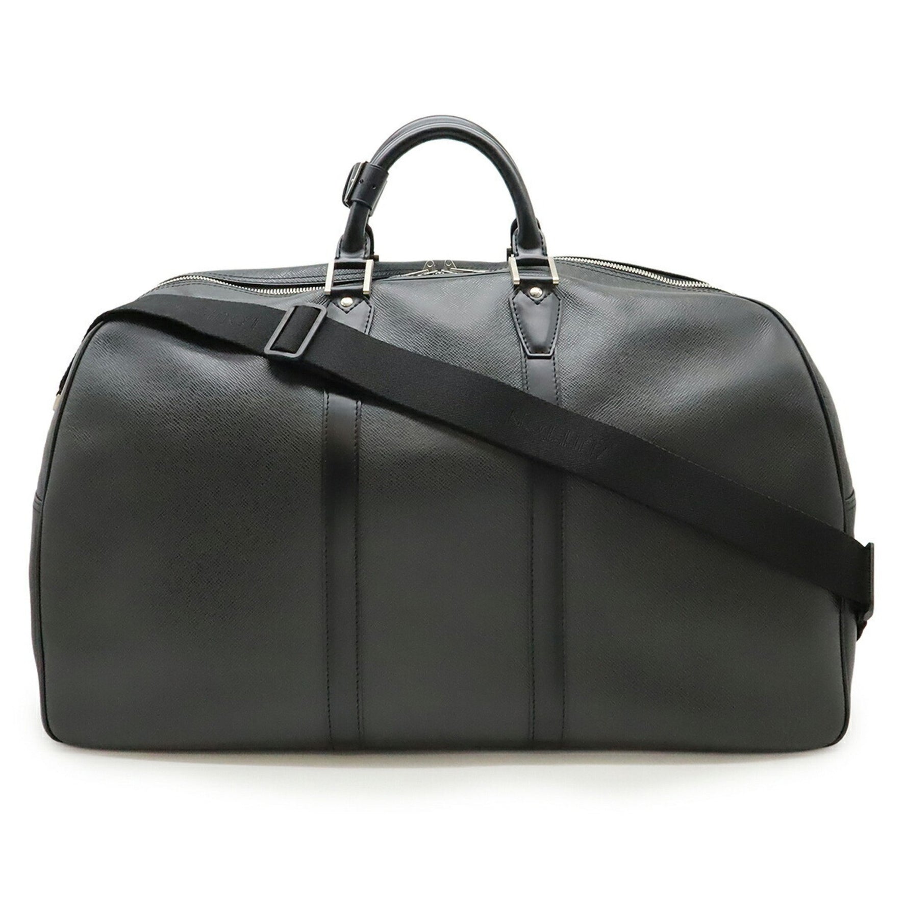 LOUIS VUITTON Taiga Kendall 55 Boston Bag/Shoulder Bag, Ardoise, Black