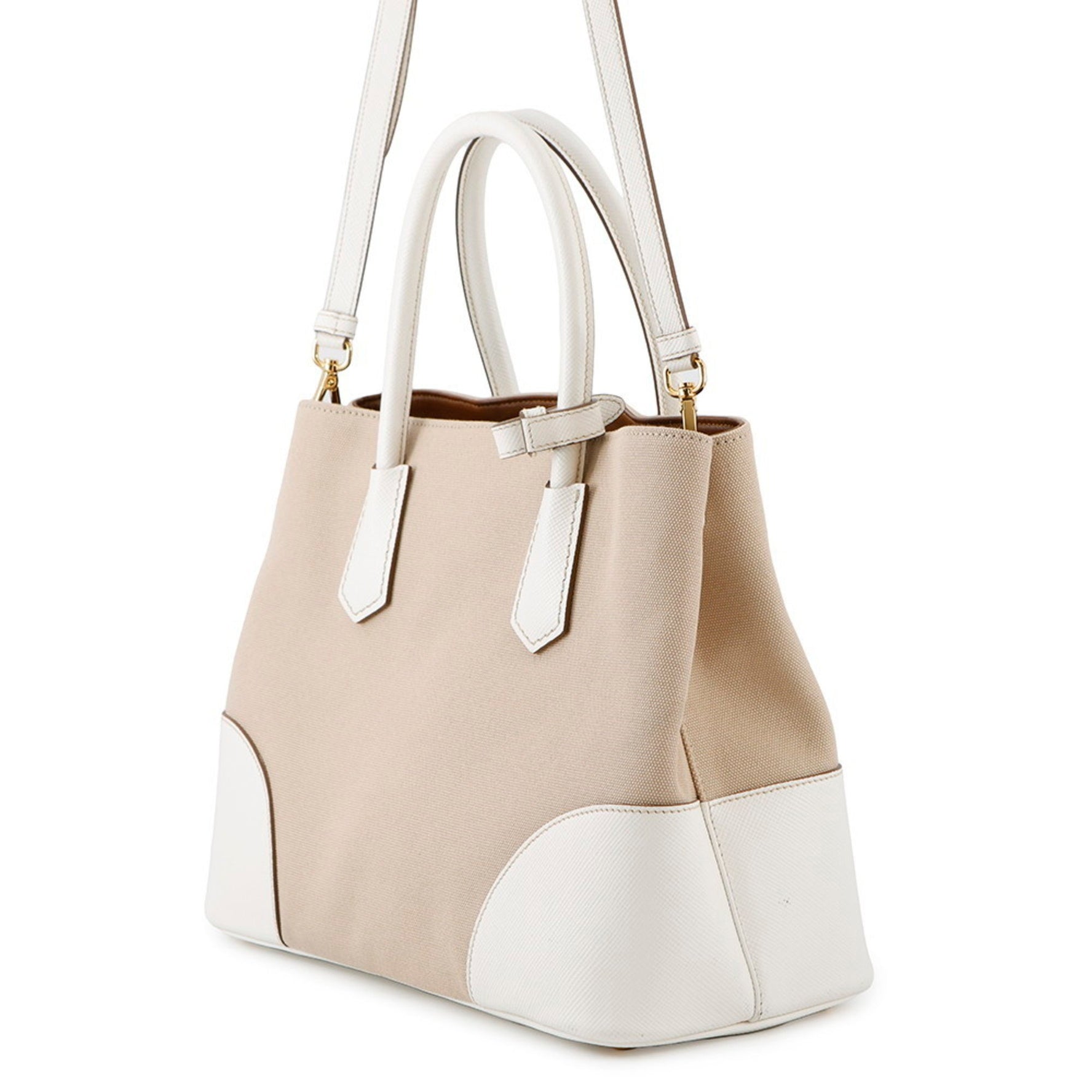 Prada Saffiano Cuir Canvas Handbag Shoulder Bag