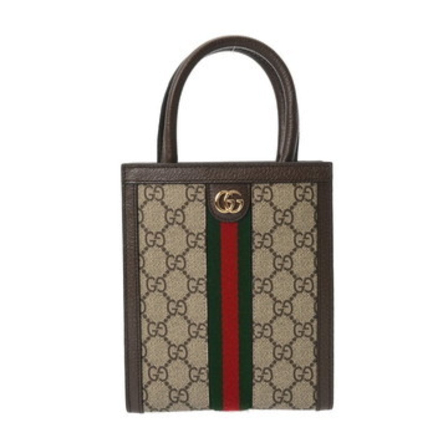 GUCCI Super Mini Bag, GG Supreme Canvas and Leather Handbag, Like New