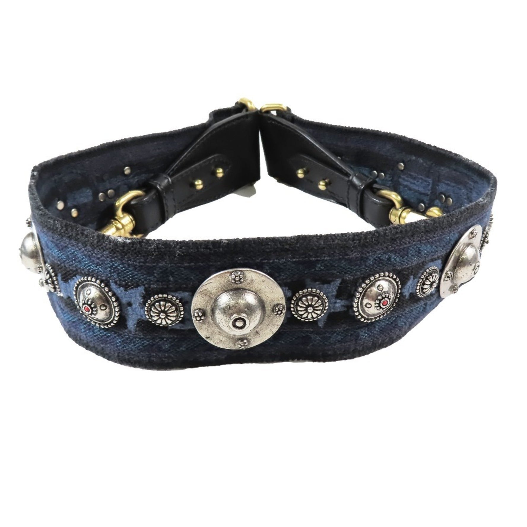 Christian Dior Shoulder Strap Concho Medallion Embroidered Accessory for Bags