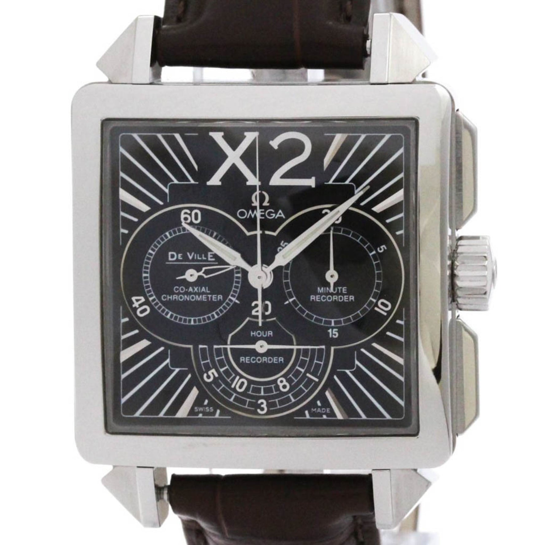 OMEGA De Ville Chronograph Steel Watch 423.13.37.50.01.001 Polished