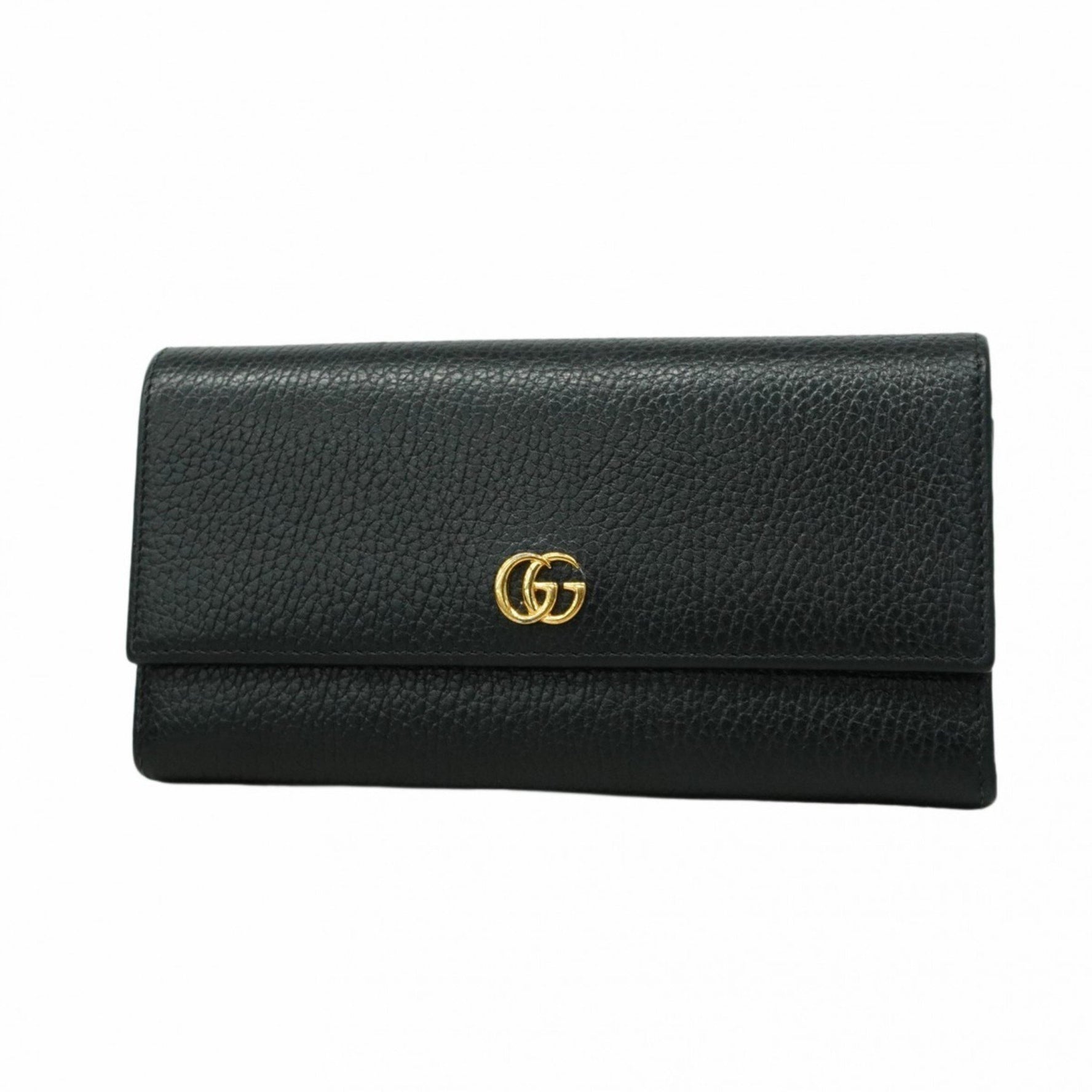 Gucci GG Marmont Long Wallet Leather Black Women's