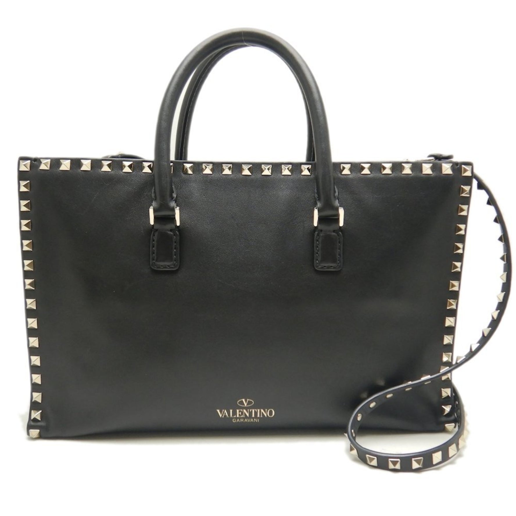 Valentino Garavani Rockstud Tote Bag Leather