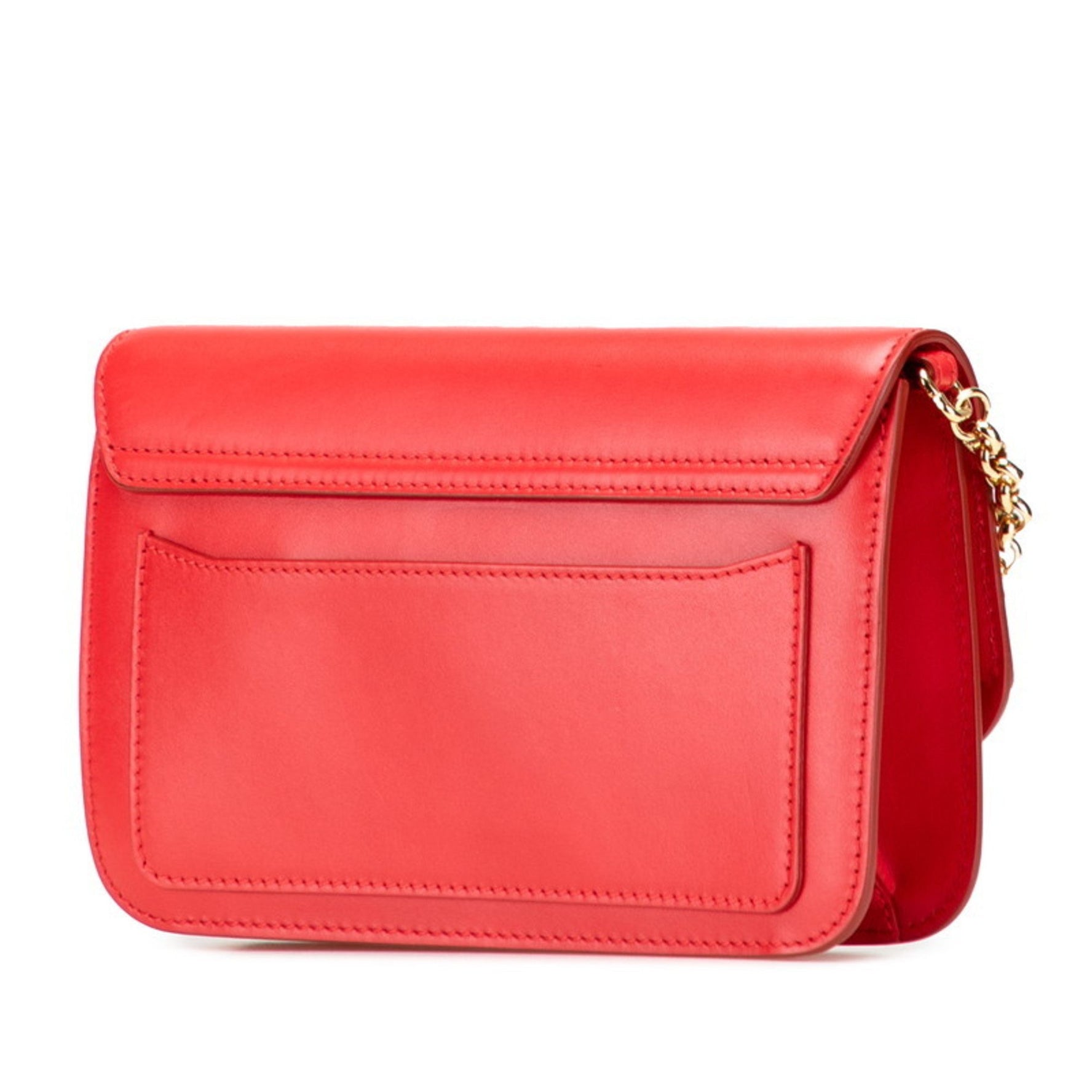 Chloé Chloe C Crossbody Chain Shoulder Bag in Red Leather and Suede