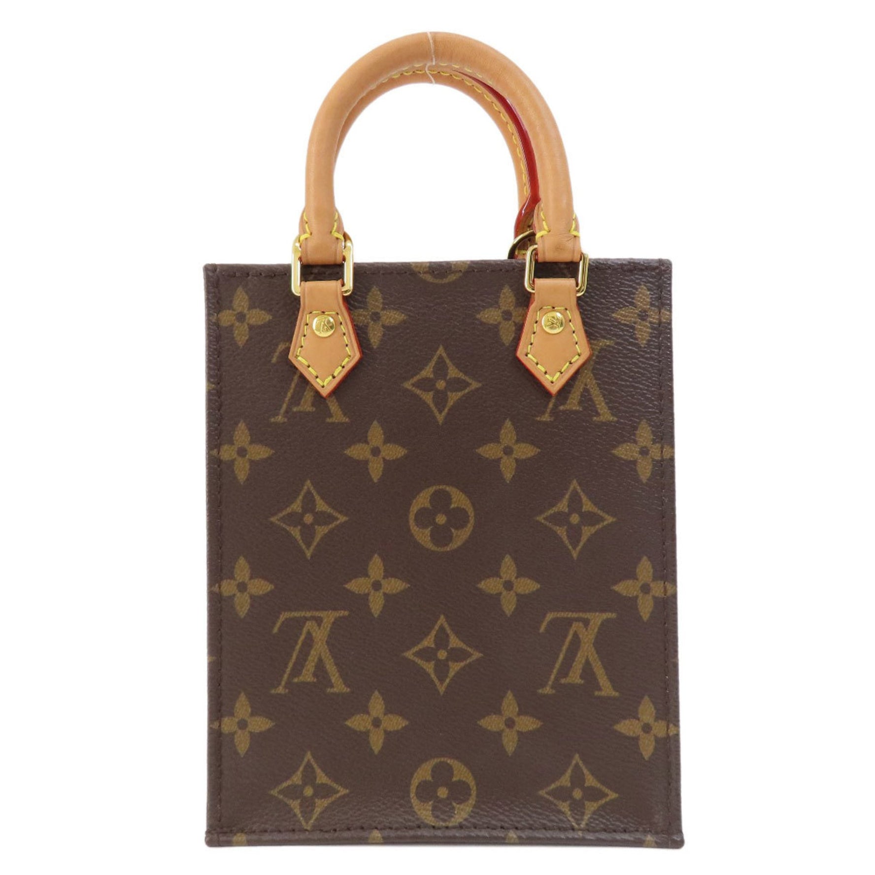 Louis Vuitton Petite Sac Plat Monogram Shoulder Bag Canvas