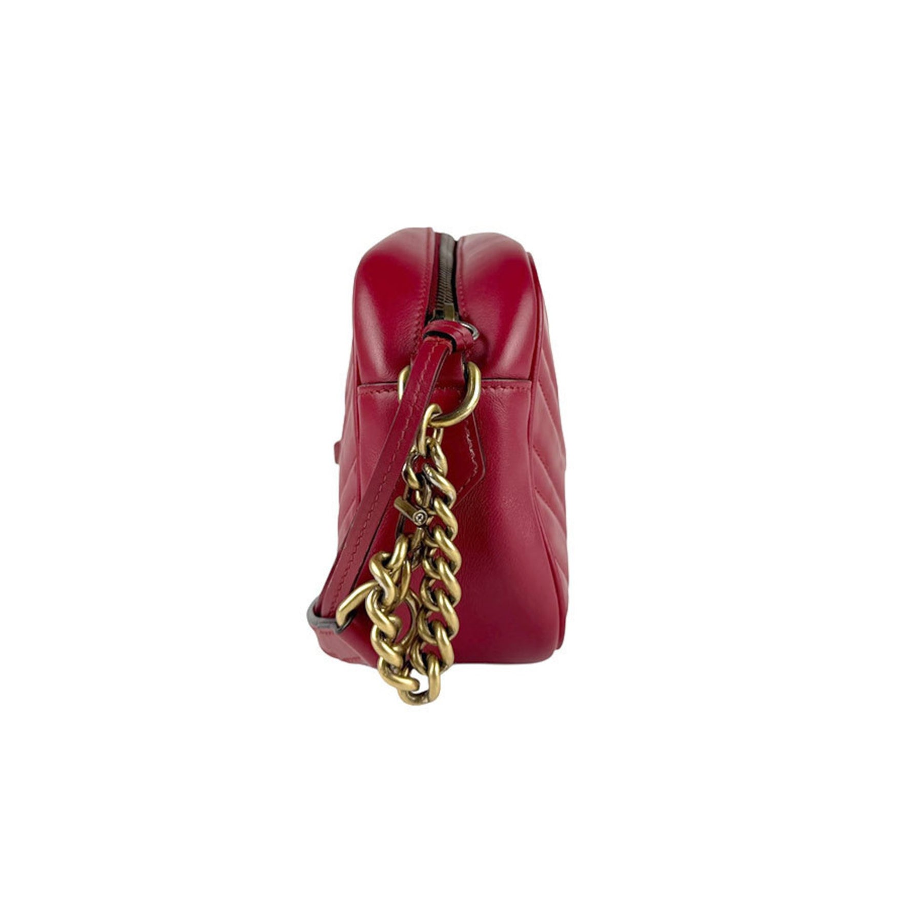 Gucci GG Marmont Leather Shoulder Bag, Red