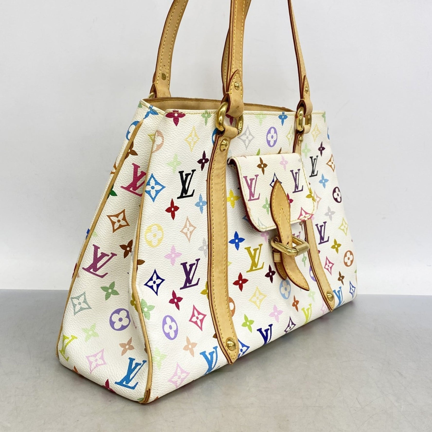 Louis Vuitton Monogram Multicolore Aurelia MM Shoulder Bag Bron