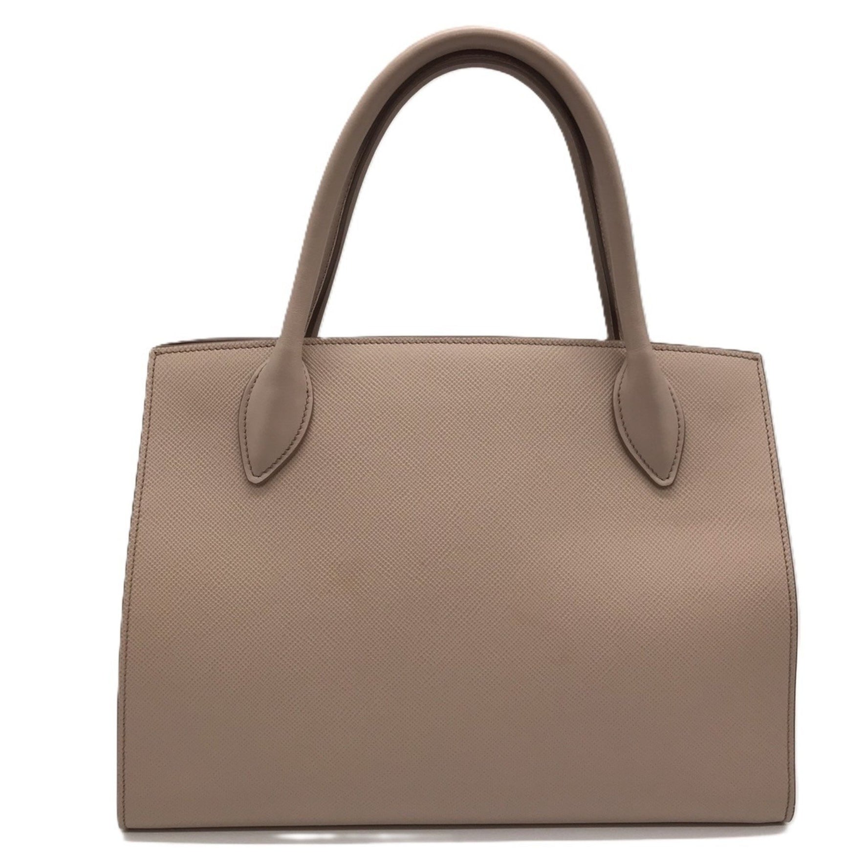 Prada Monochrome Bag Saffiano Beige Women's Handbag 1BA156 PRADA