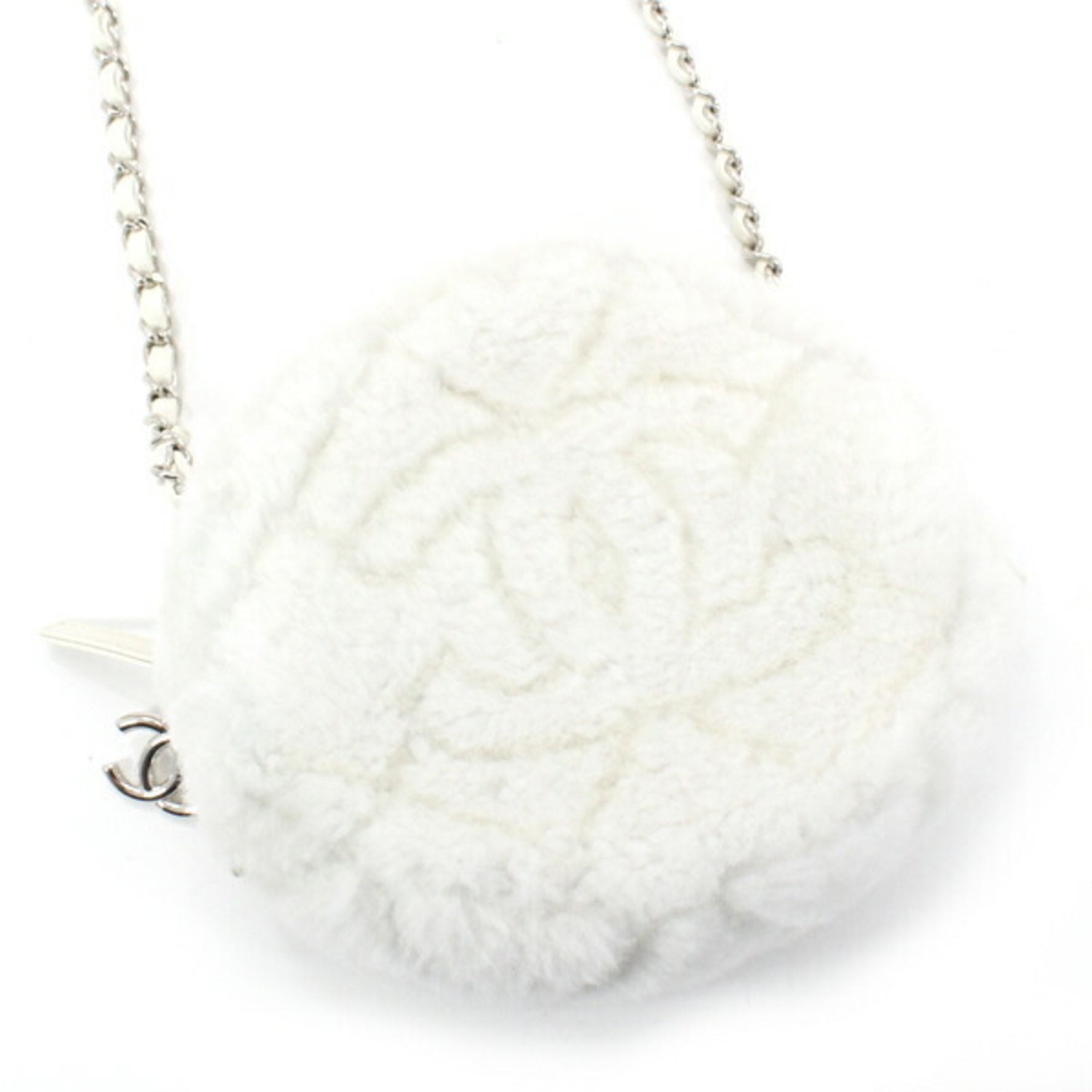 Chanel Shoulder Bag Coconage Chain AS4279 Shearling Lambskin Coco Mark White CHANEL Women's