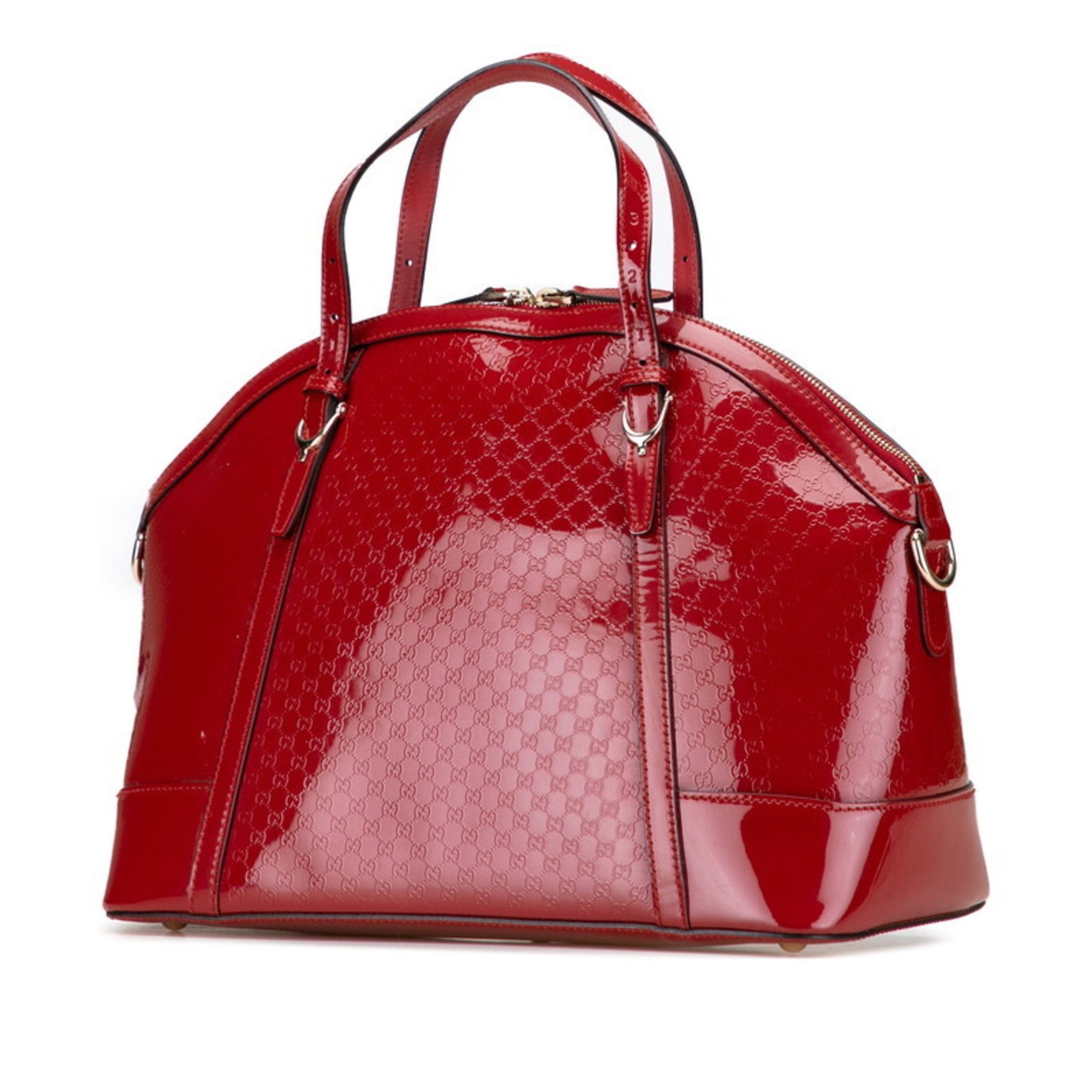 Gucci Micro Guccissima Handbag/Shoulder Bag Red Patent Leather