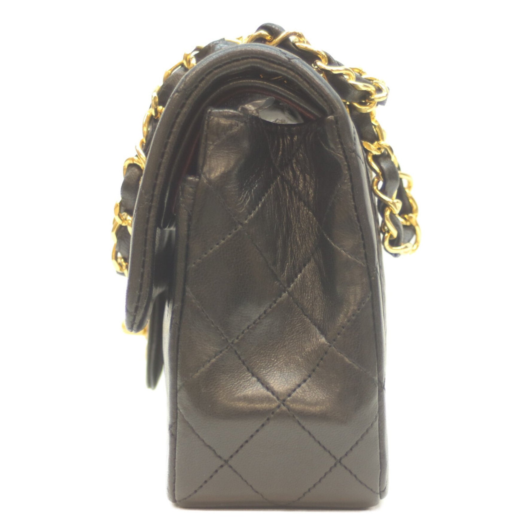 CHANEL No. 1 Lambskin Double Flap Matelasse 23 Chain Shoulder Bag with GD Hardware