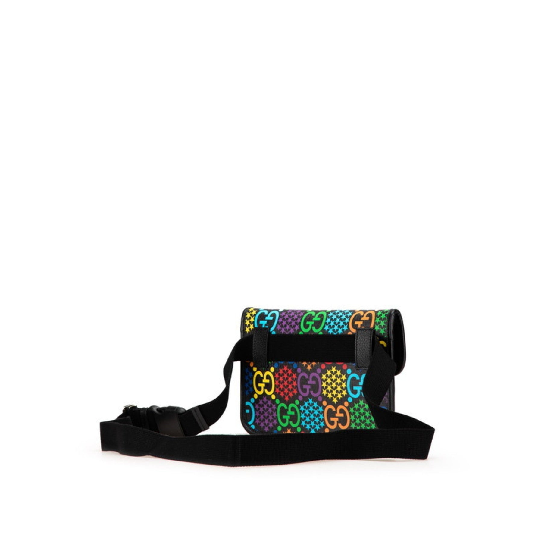 Gucci GG Supreme Psychedelic Body Bag Waist Black Multicolor PVC Leather
