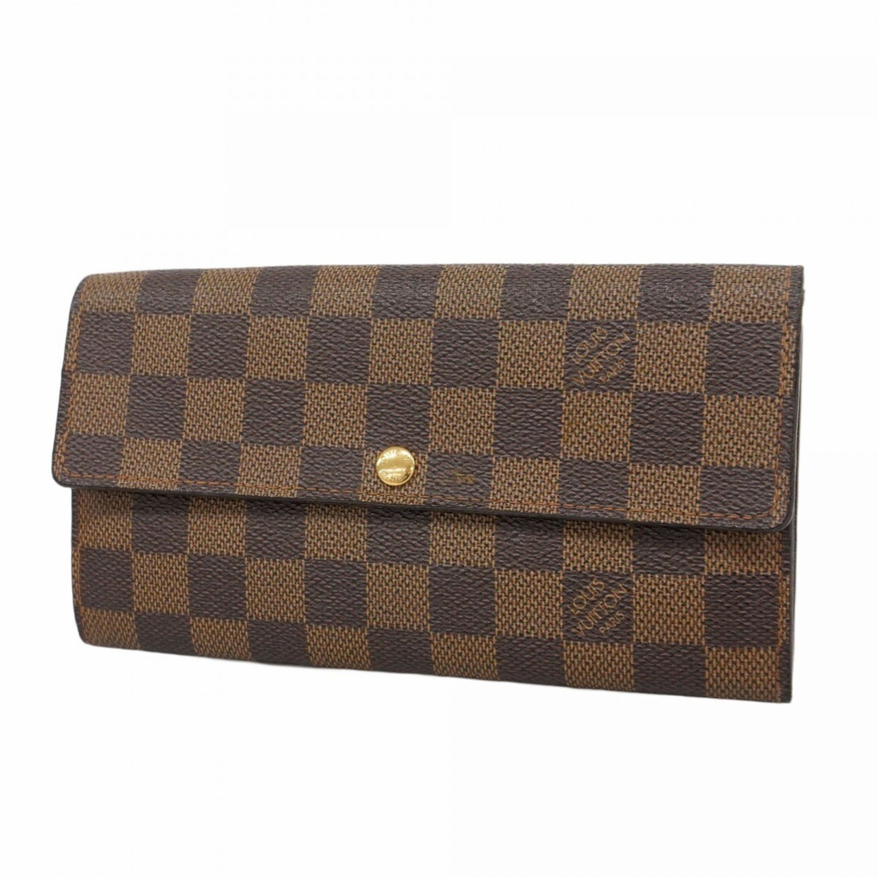 Louis Vuitton Damier Portefeuille Sarah Long Wallet N61734 Ebene Women's