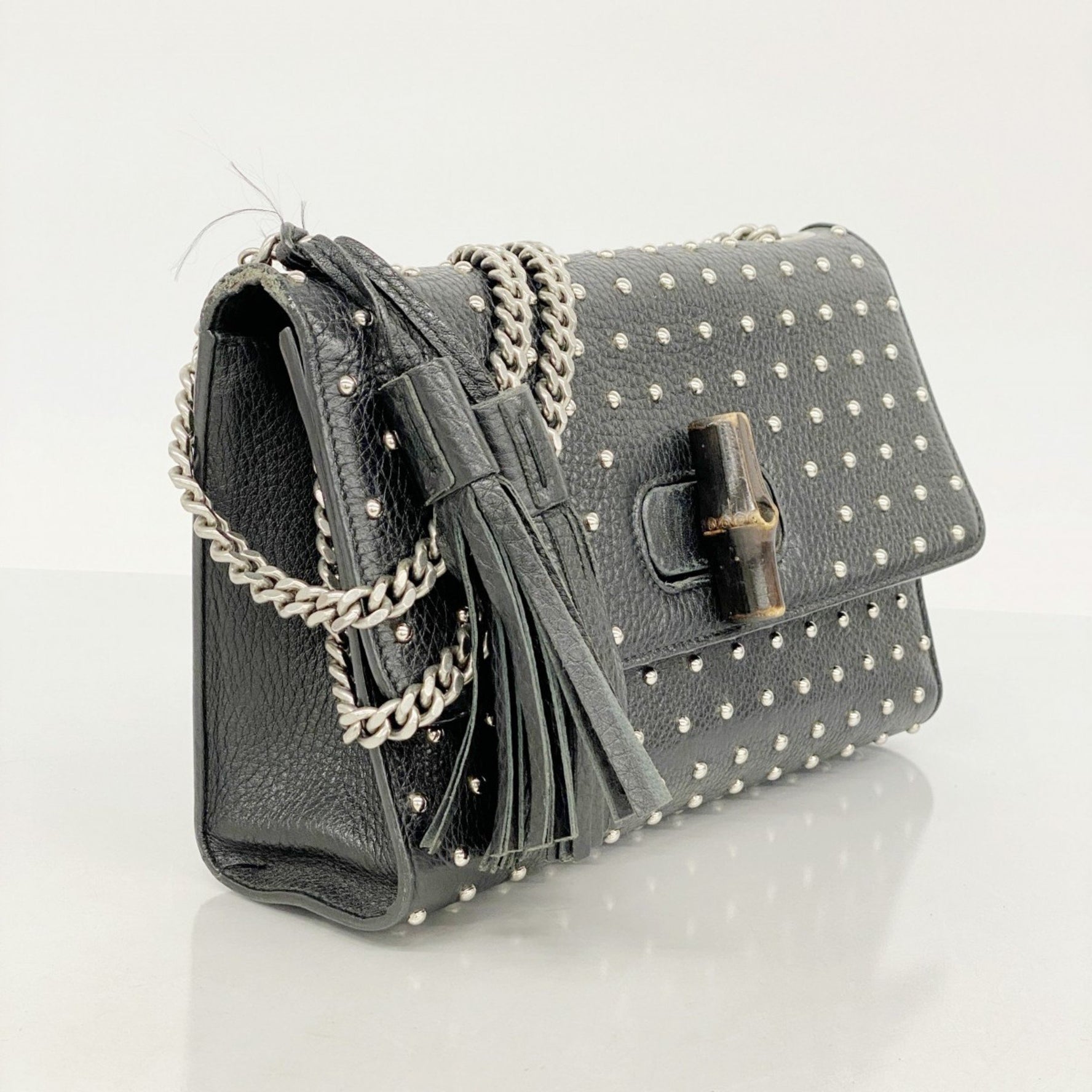 Gucci Bamboo Shoulder Bag Leather
