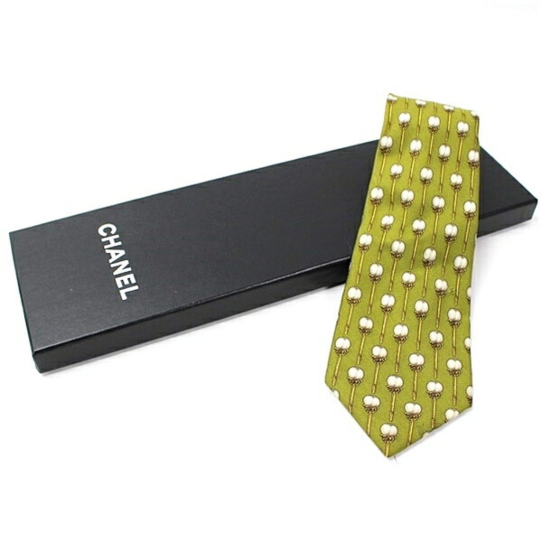CHANEL silk tie