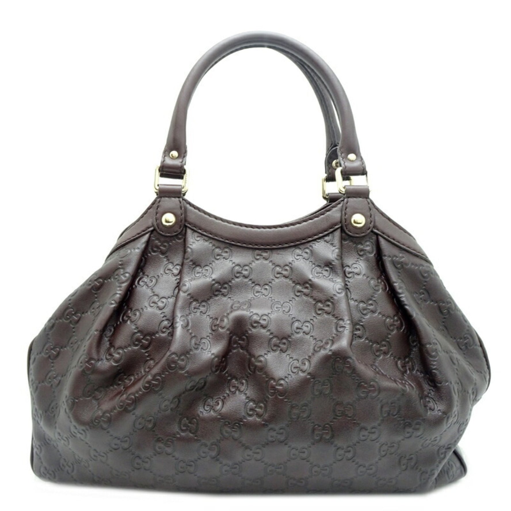 Gucci Sukey Handbag Guccissima Leather Dark Brown
