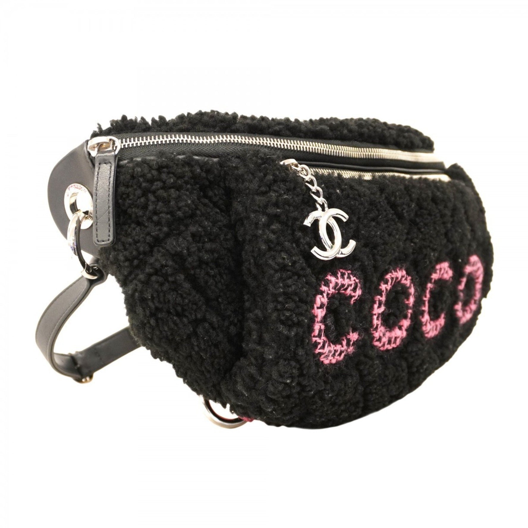 Chanel Waist Bag Chain Shoulder Coconneige Sheepskin