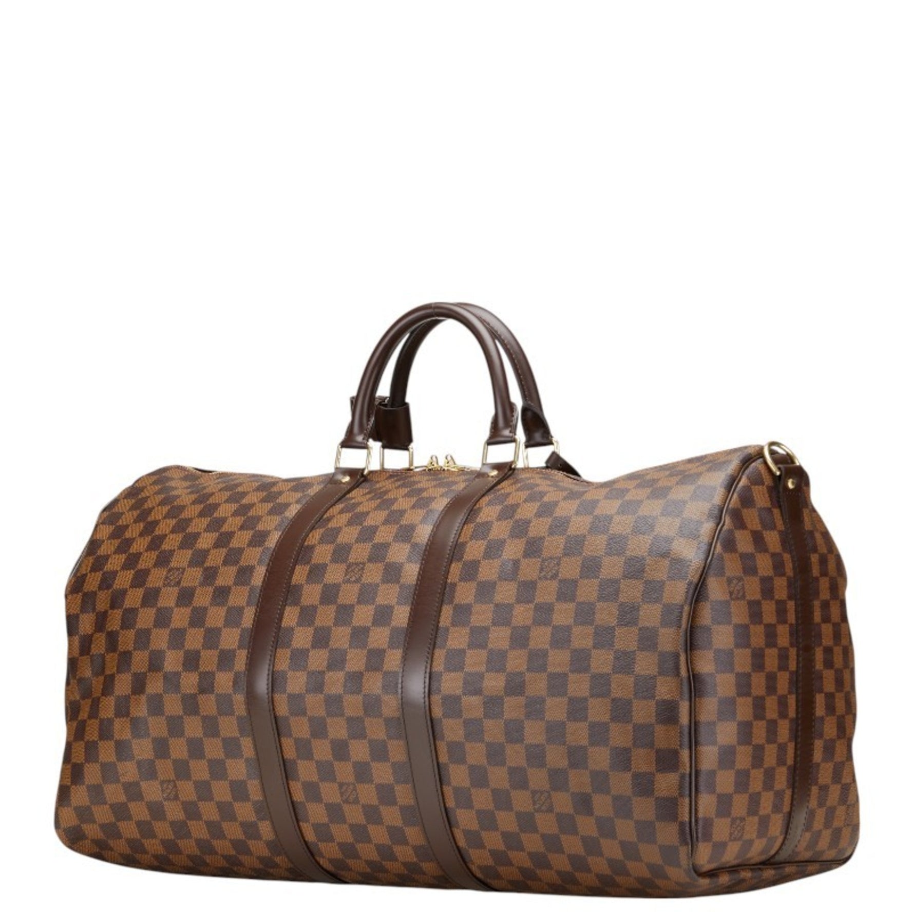 Louis Vuitton Damier Keepall Bandouliere 55 Boston/Shoulder Bag, 2-Way, N41414, Brown PVC Leather, Women's, LOUIS VUITTON