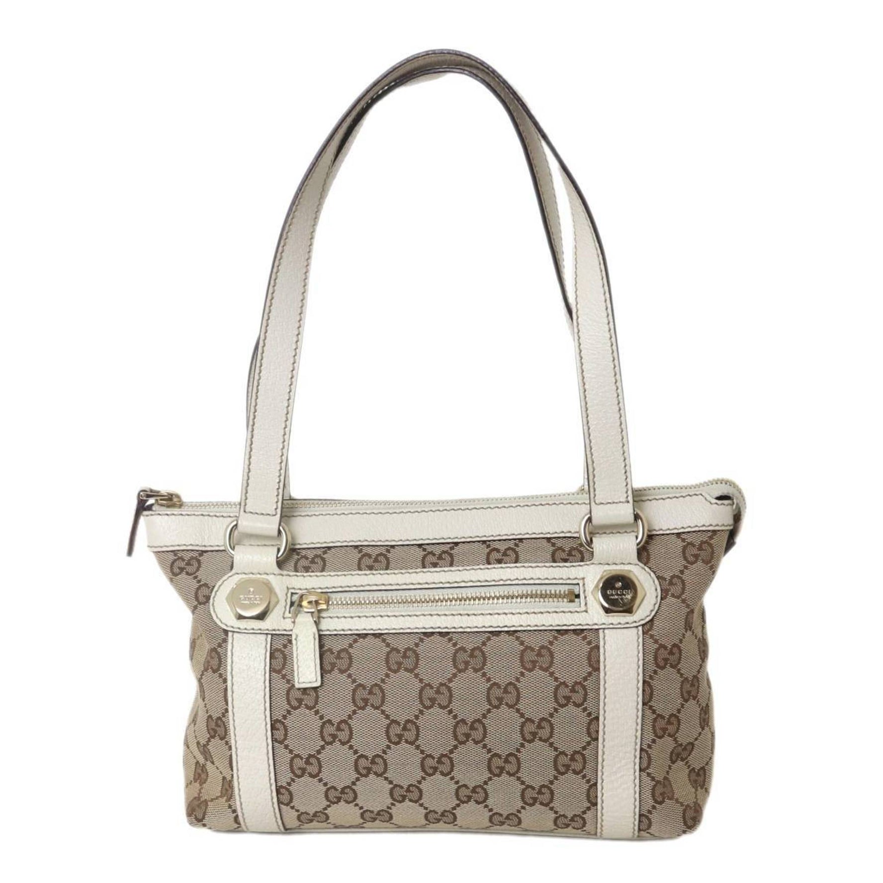 GUCCI handbag GG canvas brown x white ES