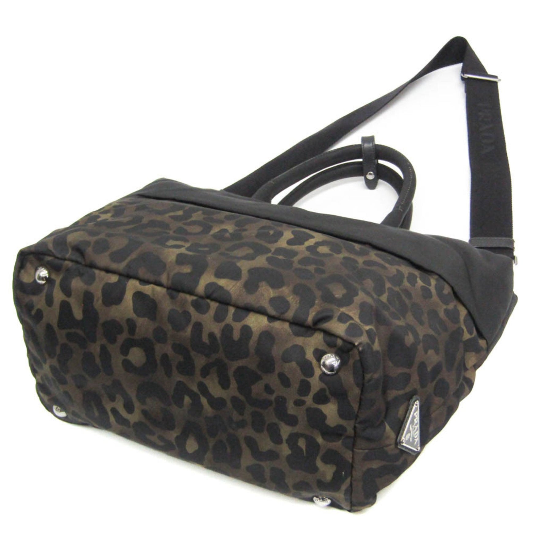 Prada Nylon Handbag,Shoulder Bag Black,Khaki